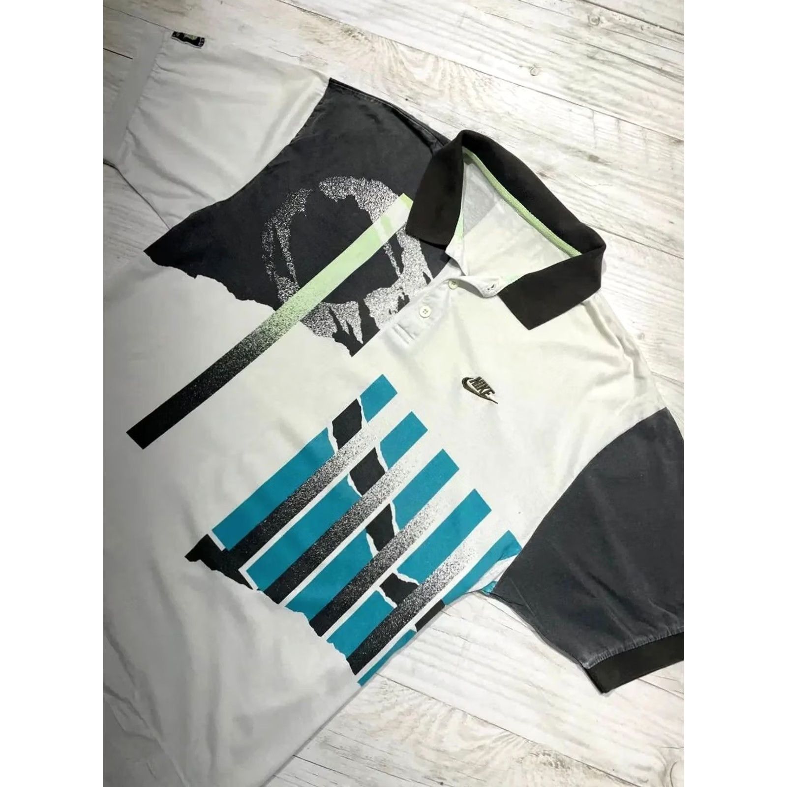 Nike VINTAGE Nike Challenge Court Polo Shirt Andre Agassi 1990s White Men Size 2XL Size US XXL / EU 58 / 5 - 2 Thumbnail