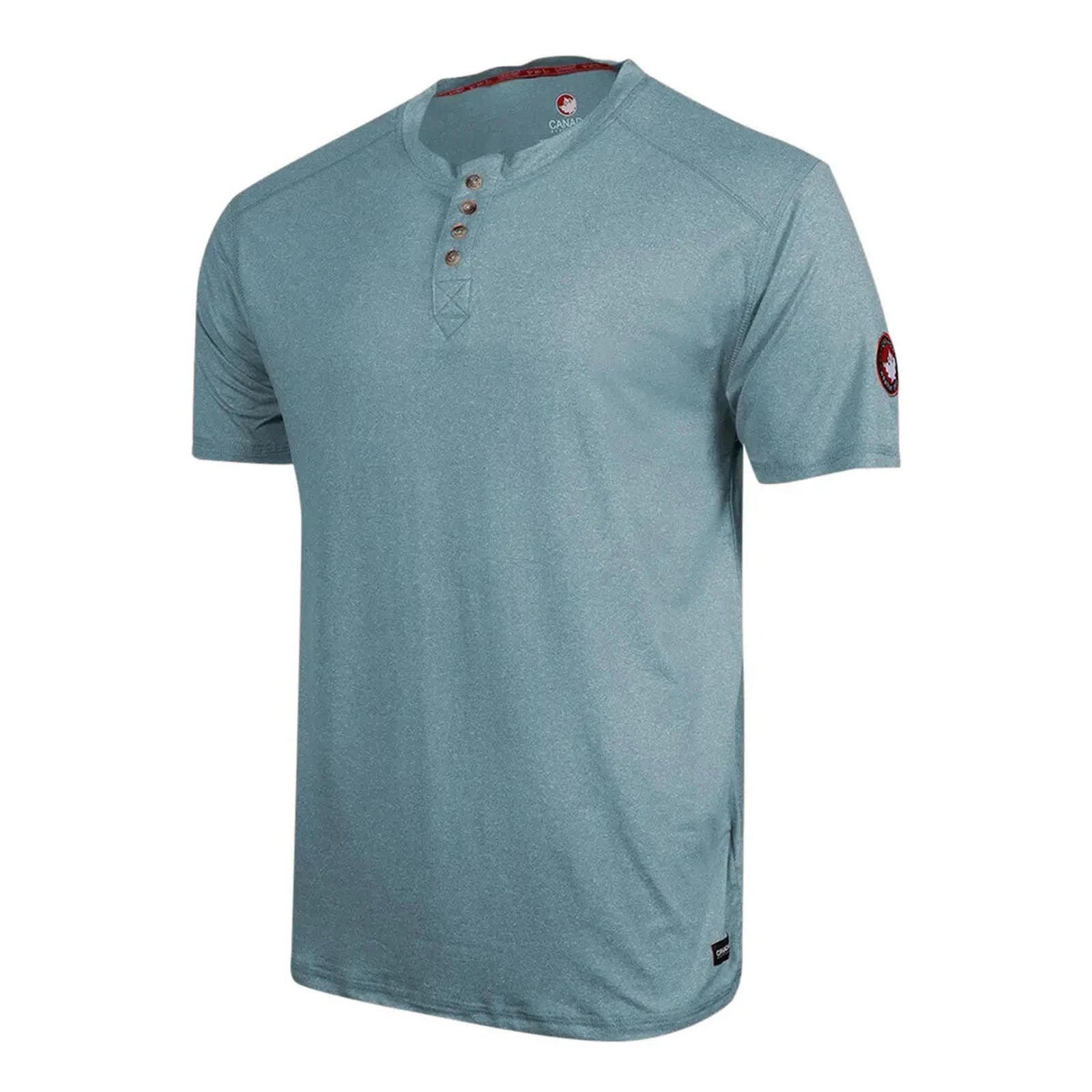 Designer CANADA WEATHER GEAR TRAIL BLAZER HENLEY T-SHIRT SKYBLUE Larg Size US L / EU 52-54 / 3 - 1 Thumbnail