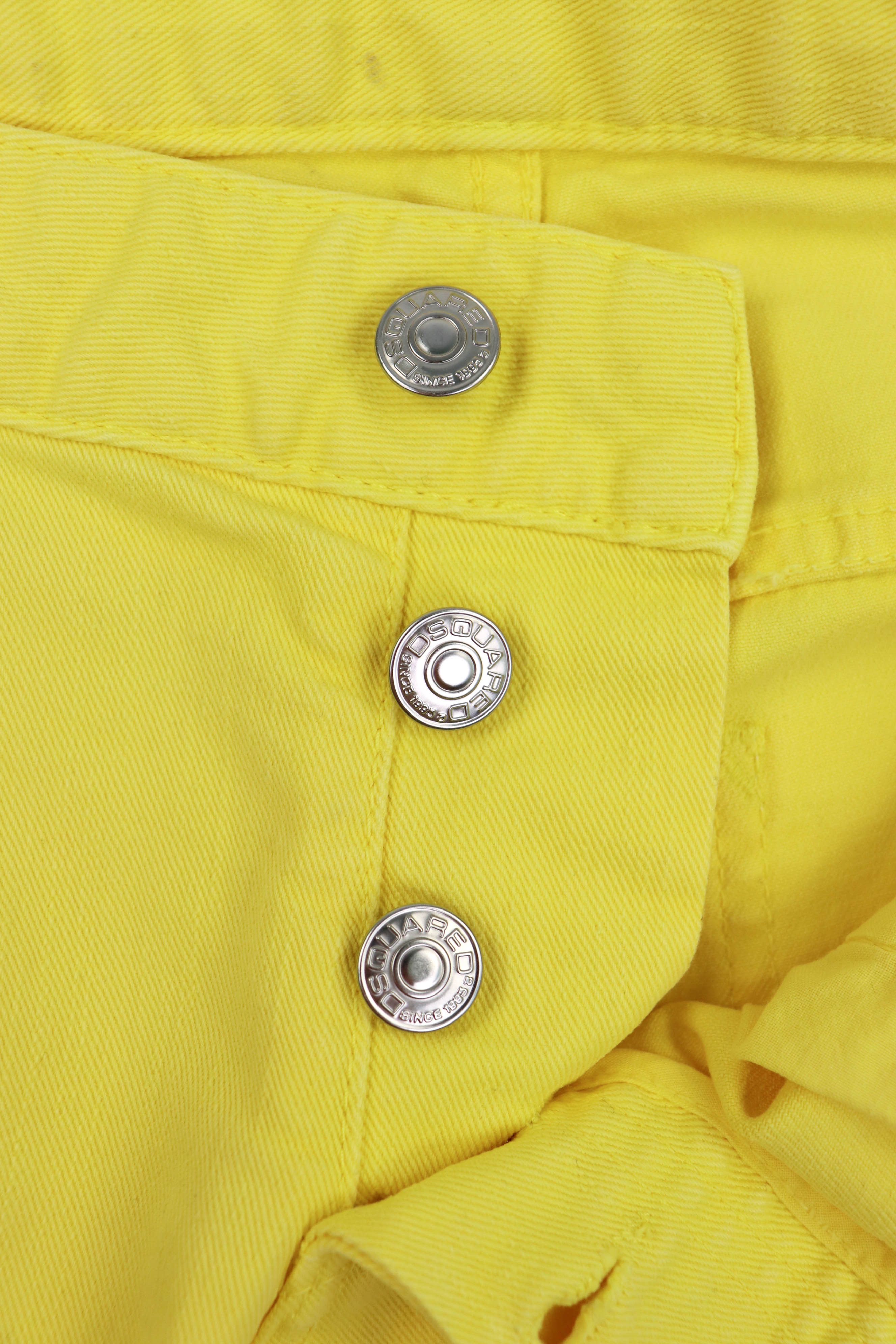 Dsquared2 WMNS Dsquared2 Yellow Slim Fit Zip Jeans Size 28" / US 6 / IT 42 - 10 Thumbnail
