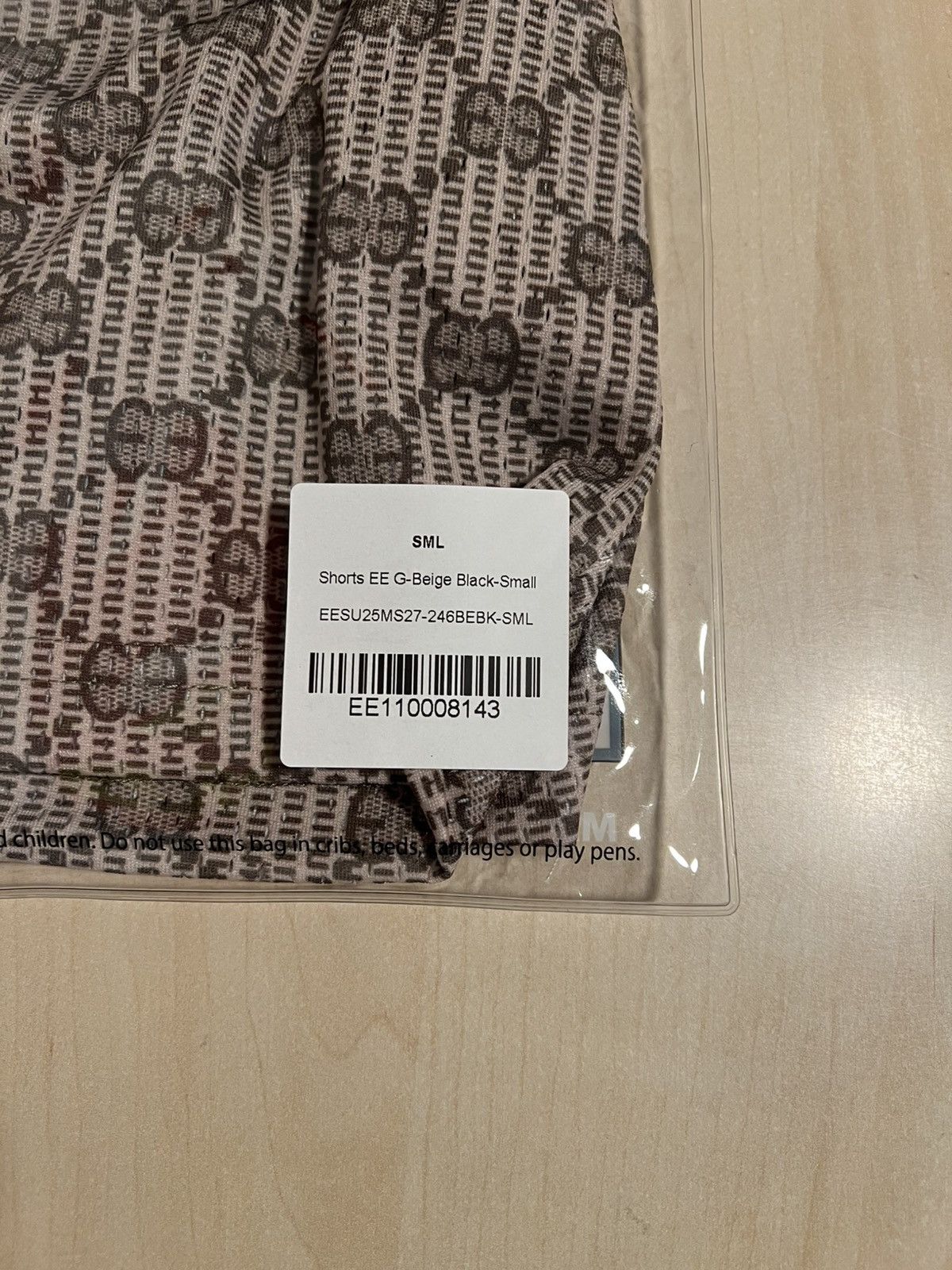 Eric Emanuel Eric Emanuel EE Print Gucci Basic Shorts Beige Black Small Size US 30 / EU 46 - 9 Thumbnail