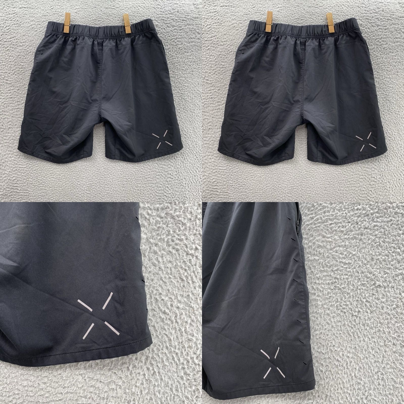 Ten Thousand VINTAGE Ten Thousand Board Shorts Mens Large 9" Black Swim Trunks Performance Training Size US 33 - 8 Thumbnail