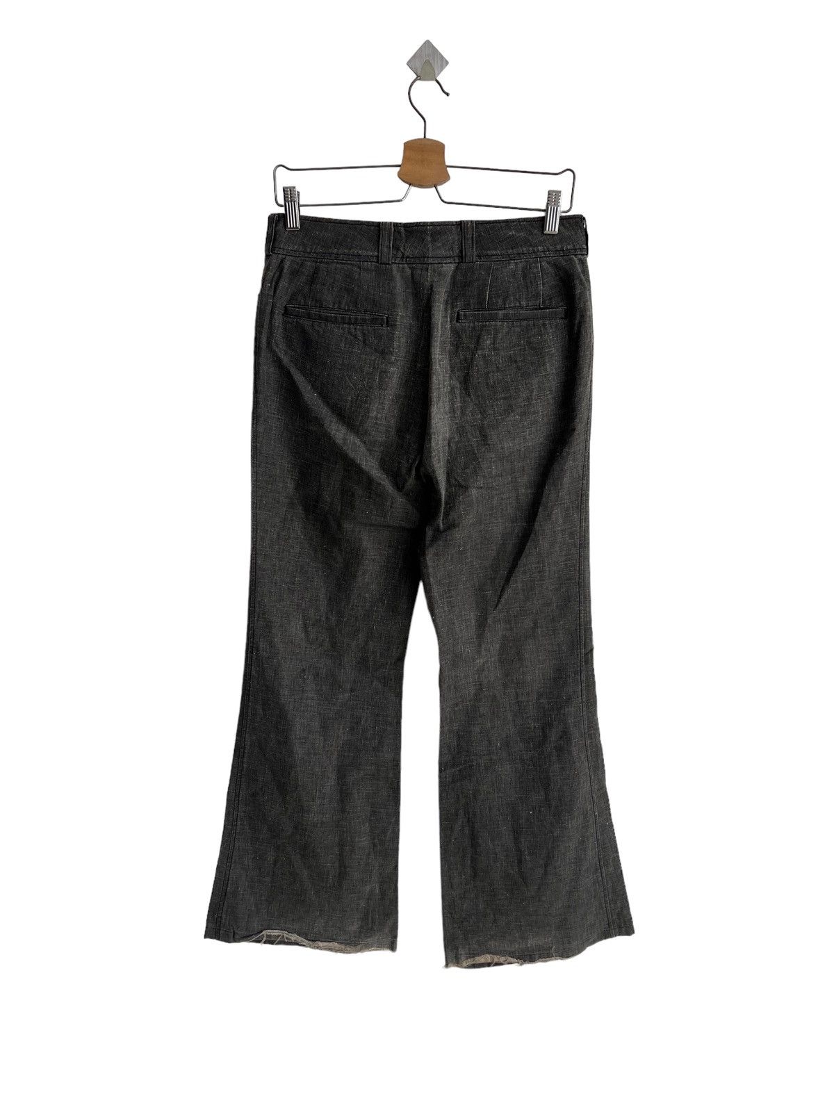 Tornado Mart 1990s Tornado Mart 🇯🇵 Super Flare Low Rise Hem Linen Pants Size US 30 / EU 46 - 8 Thumbnail