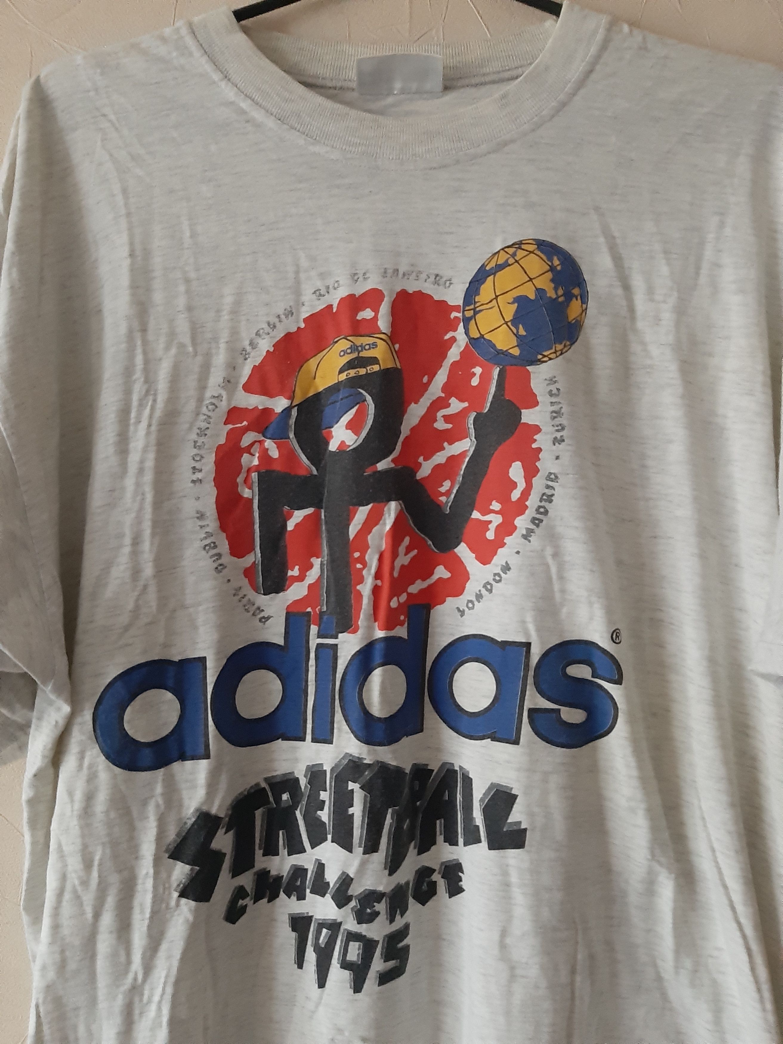Adidas × Vintage Adidas streetball challenge 1995 vintage retro big logo tee Size US XL / EU 56 / 4 - 2 Thumbnail