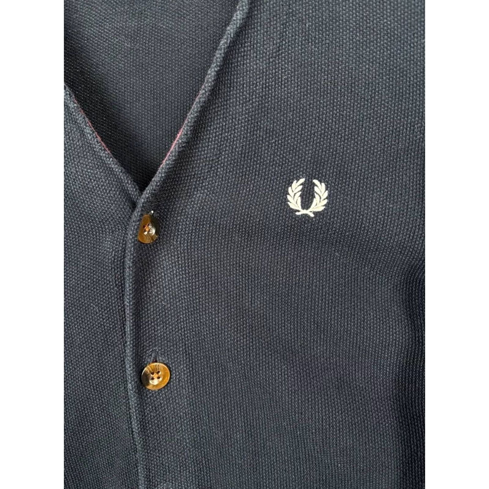 Fred Perry Fred Perry Mens Cardigan Sweater XS Blue Cotton Long Sleeve V-Neck Button Size US XS / EU 42 / 0 - 4 Thumbnail
