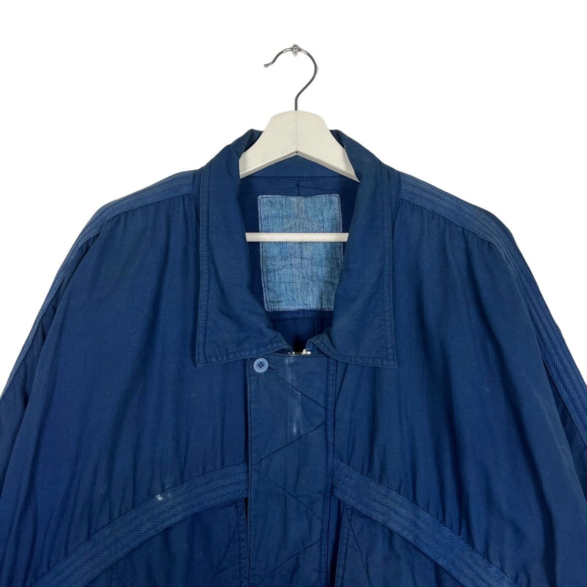Issey Miyake 🔥 1980s VINTAGE IS ISSEY MIYAKE INDIGO BOMBER JACKET Size US L / EU 52-54 / 3 - 5 Thumbnail