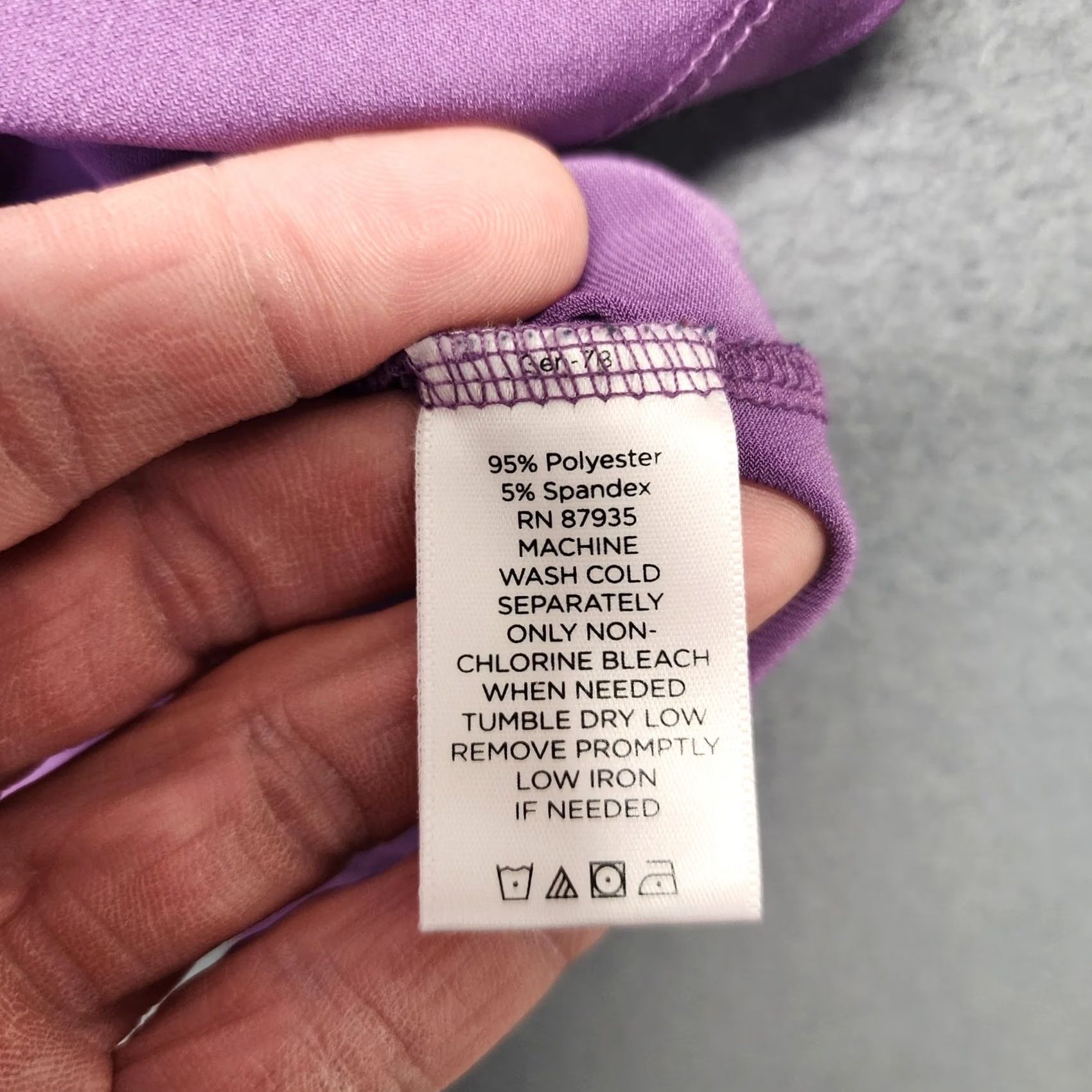 Vintage Susan Graver Top Womens 2X Purple Blouse Slinky Stretch Office Plus Size Pullover Womens 2X Purple Blouse Office Slinky Stretch Susan Graver Size XXL / US 16-18 / IT 52-54 - 7 Thumbnail