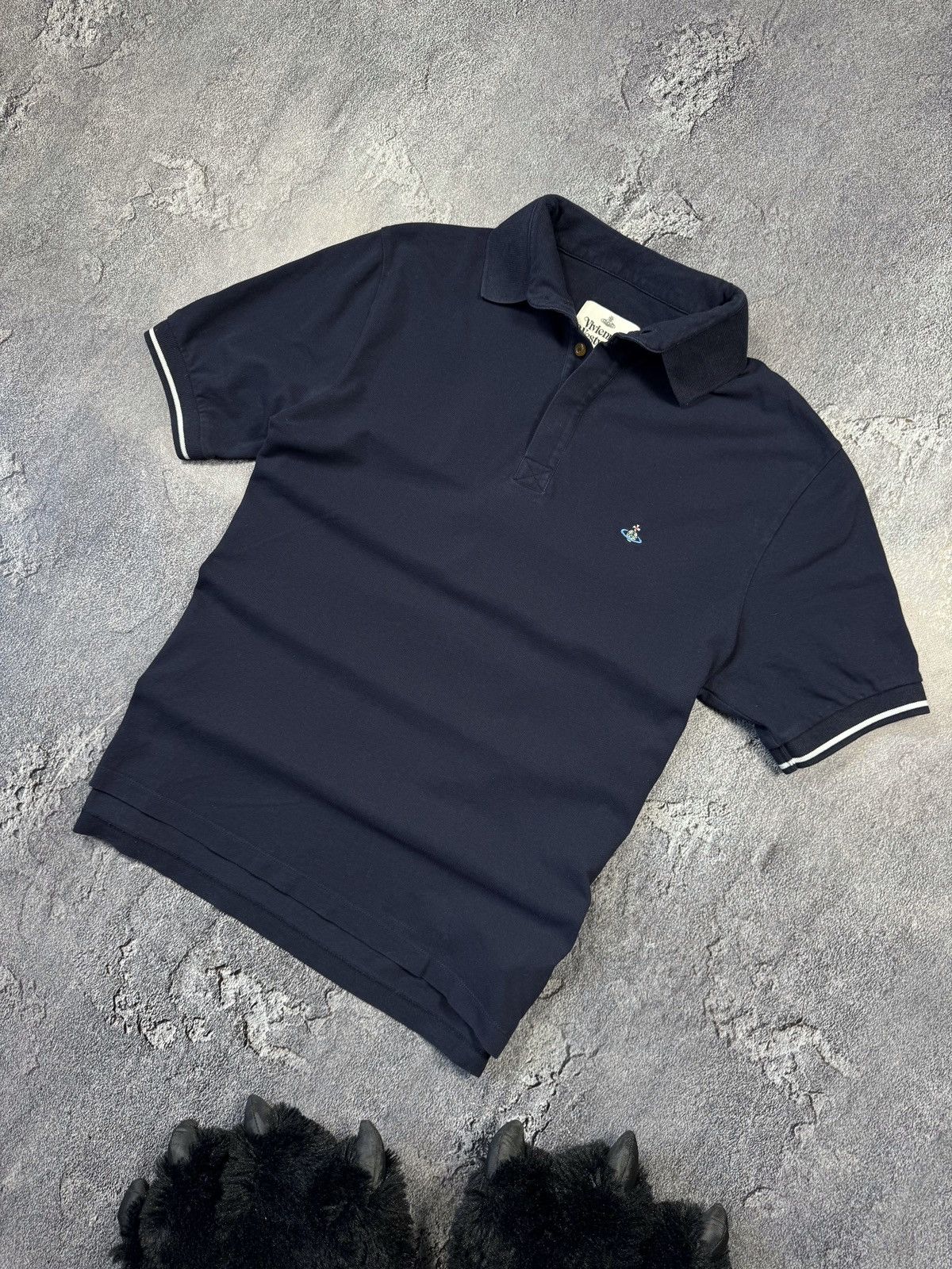 Vivienne Westwood Vivienne Westwood Orb Polo Shirt — Navy Blue Size US L / EU 52-54 / 3 - 1 Thumbnail