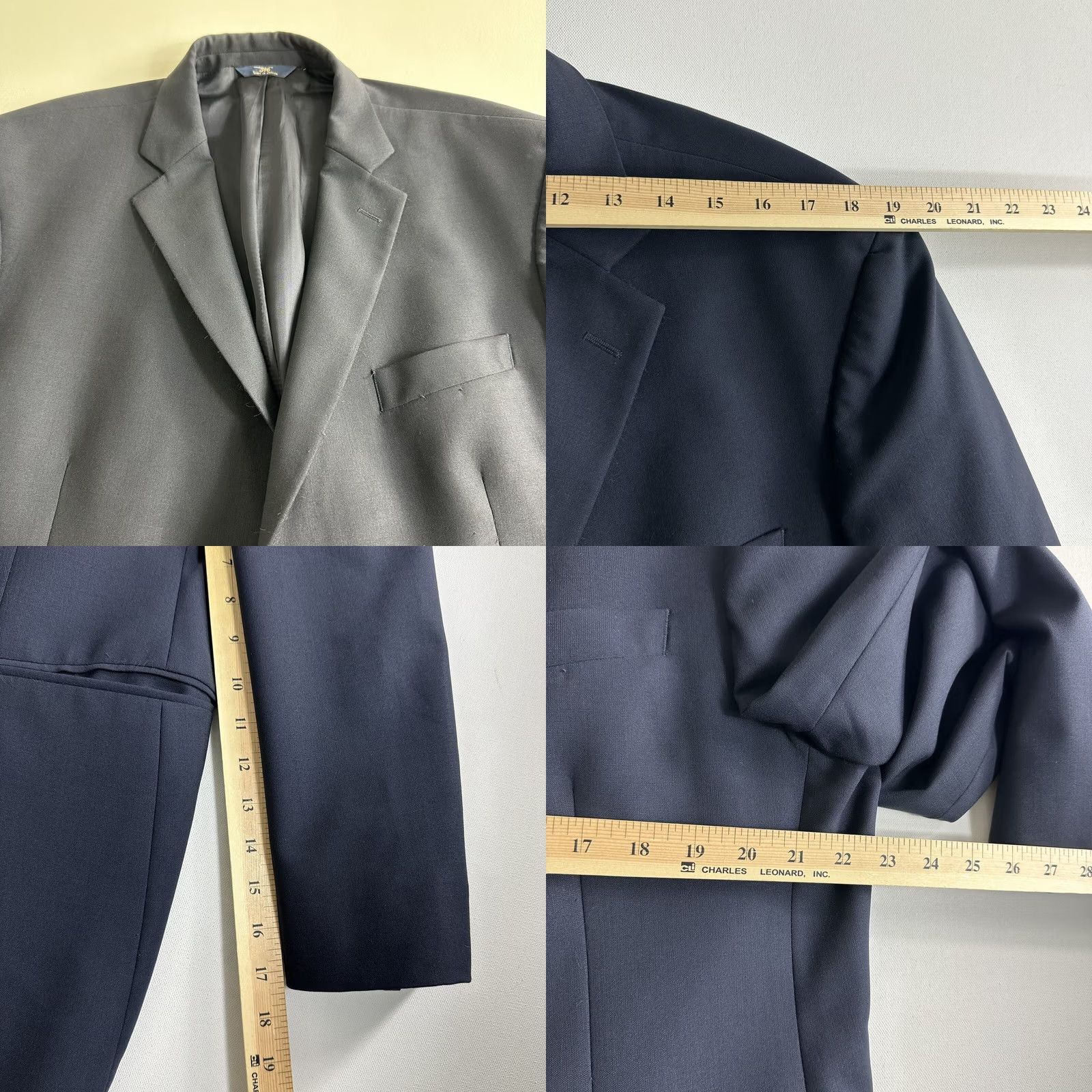Brooks Brothers Brooks Brothers Two Button Mens 46 Stretch Wool Blazer Size 46R Navy Size 46R - 8 Thumbnail