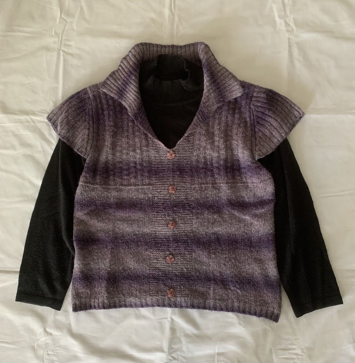 Japanese Brand Japanese Double Layer Fleur Long Sleeve LGB Style Knitwear Size US L / EU 52-54 / 3 - 1 Thumbnail