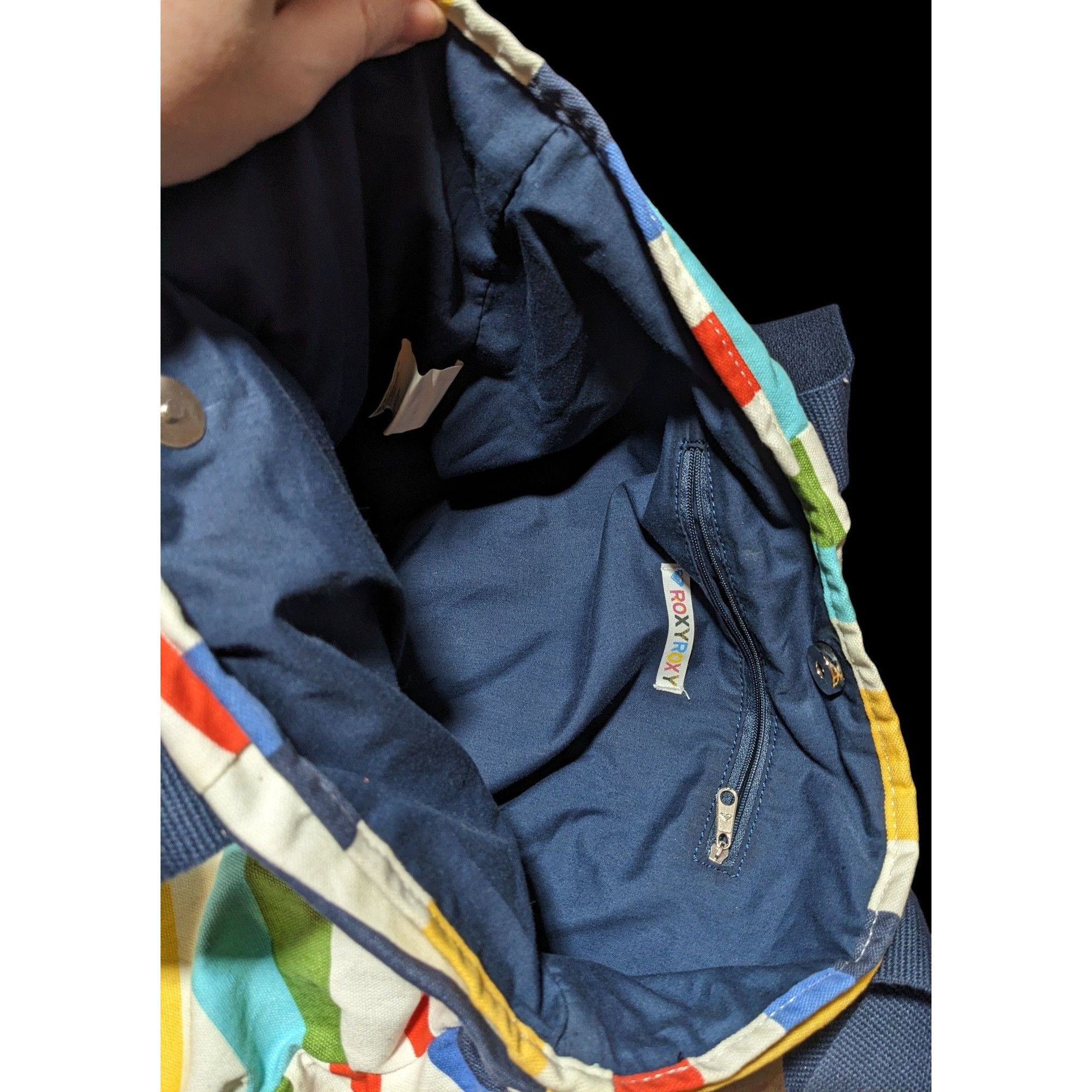 Other Retro Roxy Striped Canvas Beachy Tote Bag Size ONE SIZE - 4 Thumbnail