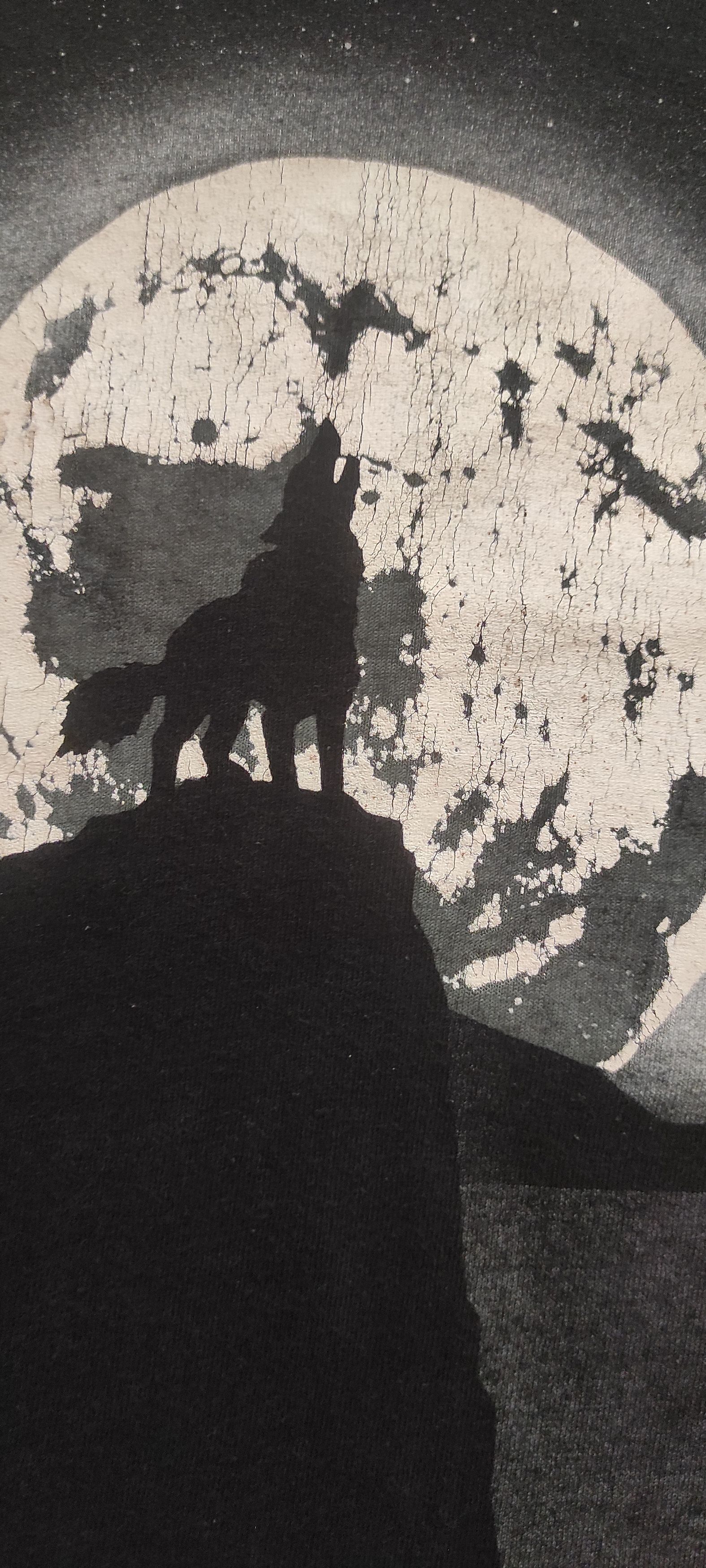 Fruit Of The Loom VTG 90s Yellowstone Wolf AOP Shirt Made In USA Size US L / EU 52-54 / 3 - 11 Thumbnail