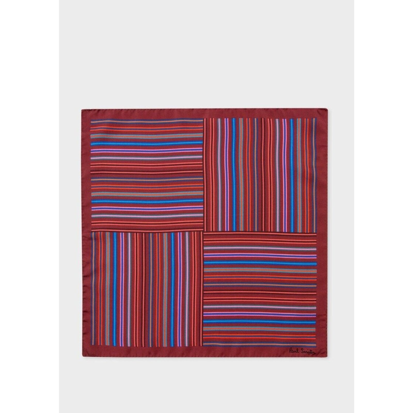 Paul Smith NWT Paul Smith Silk Block Striped Pocket Square, Italy Size ONE SIZE - 1 Thumbnail