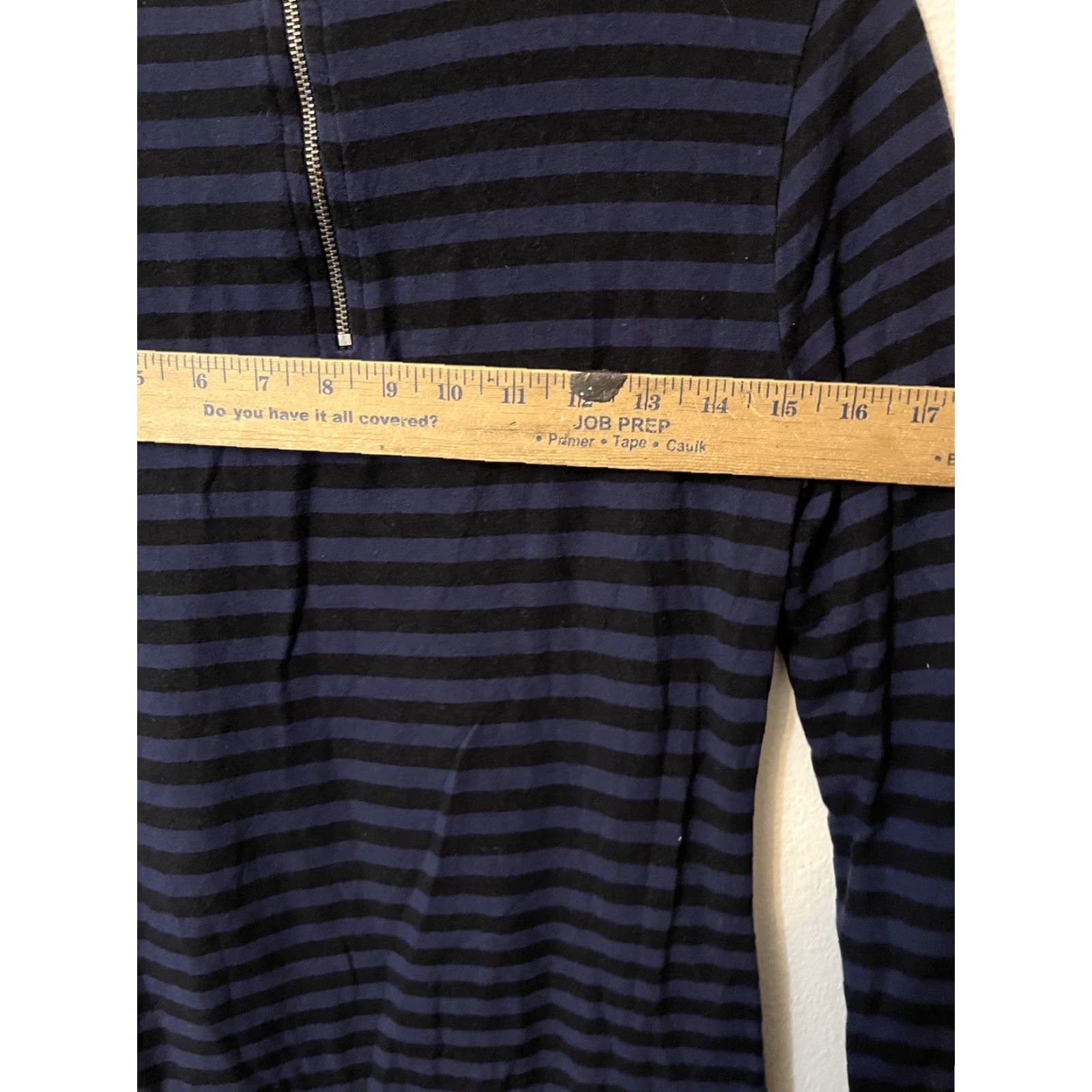 Splendid Splendid Womens Dress Black Blue Stripes Long Sleeve Back Zip Medium M Size M / US 6-8 / IT 42-44 - 5 Thumbnail