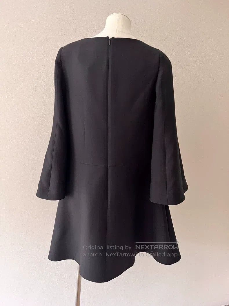 Valentino Valentino Wool mulberry silk flared sleeve dress Size S / US 4 / IT 40 - 3 Thumbnail