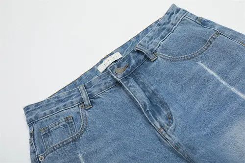 Japanese Brand × Jean Men's distressed loose wide-leg punk washed jeans Size US 32 / EU 48 - 4 Thumbnail