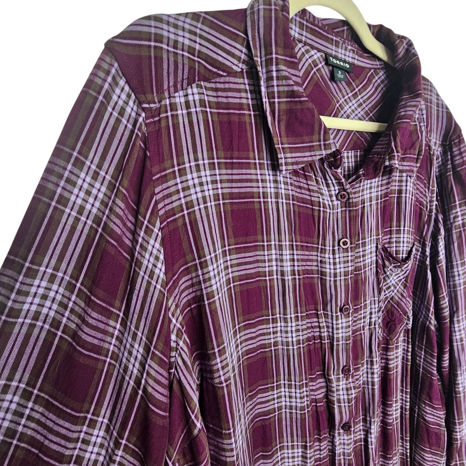 Torrid Torrid Womens Plaid Button Shirt Plus Size 3X Grunge Skater Size 3XL / US 20-22 - 5 Thumbnail