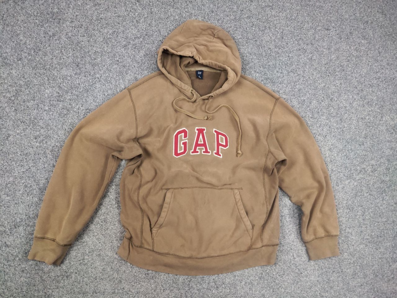 Gap Vintage 90's Gap Perfect Light Brown Faded USA Style Hoodie Size US M / EU 48-50 / 2 - 8 Thumbnail