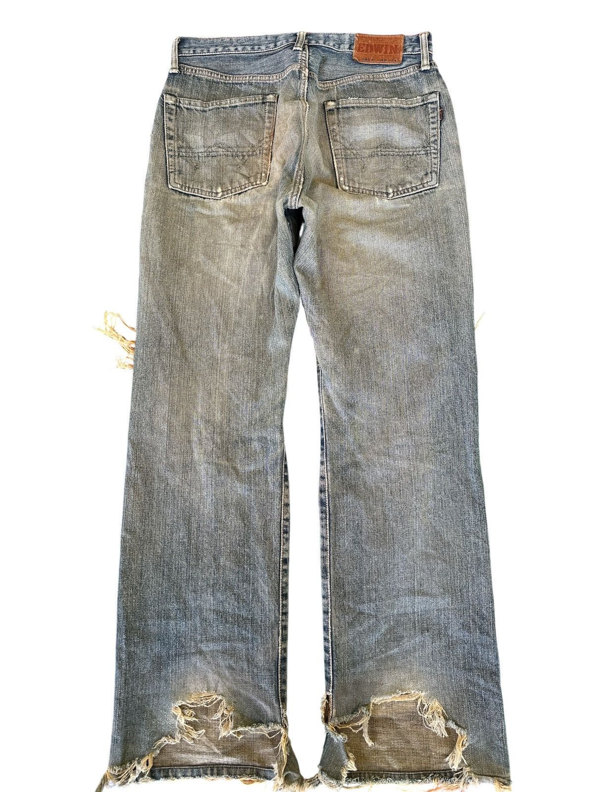 Kapital Trashed Distress Vintage Edwin 505X Selvedge Denim 31x41 Size US 31 - 2 Thumbnail