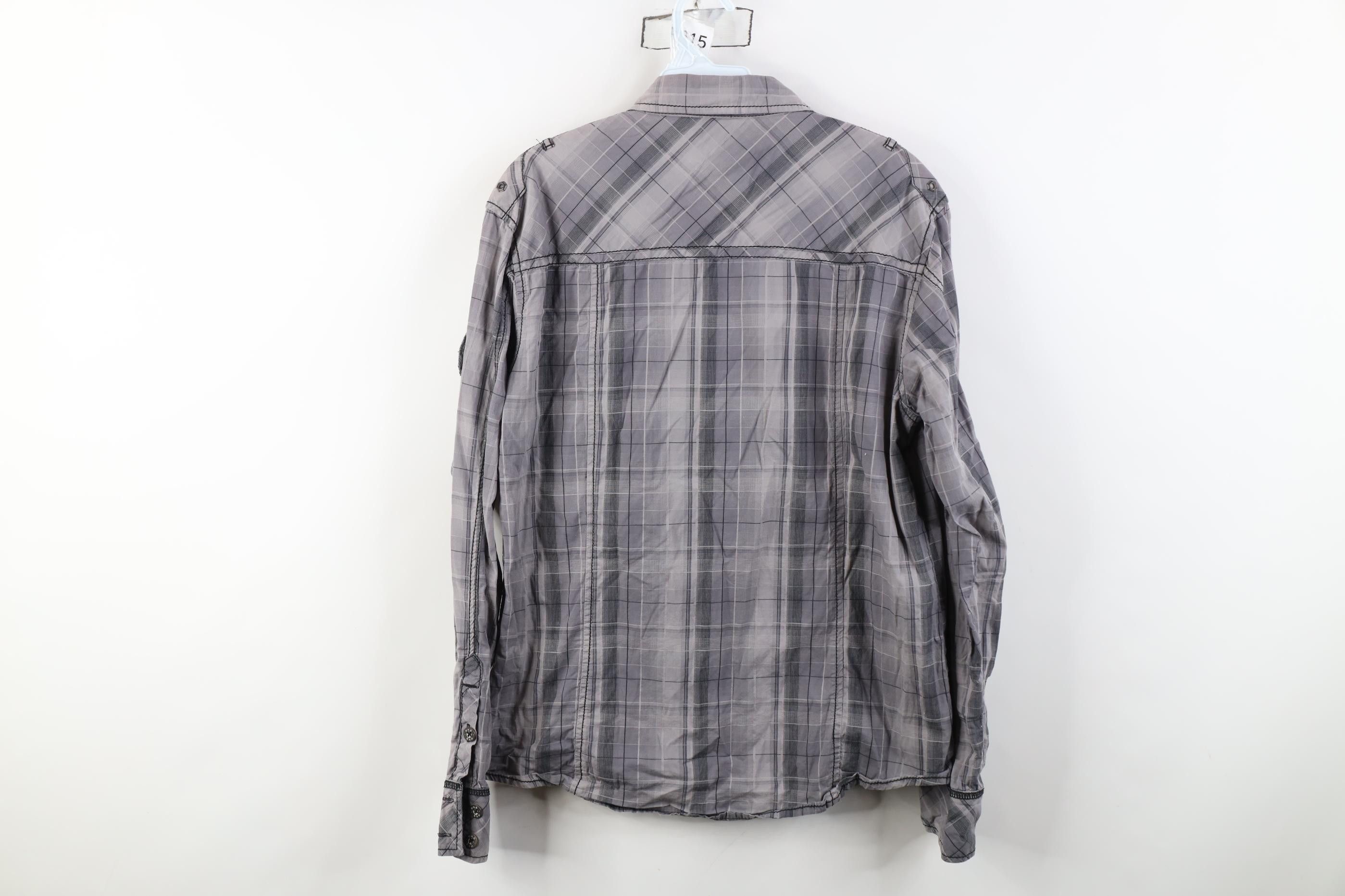 Vintage Buckle BKE Stretch Thick Stitch UFC MMA Button Shirt Plaid Size US M / EU 48-50 / 2 - 13 Thumbnail