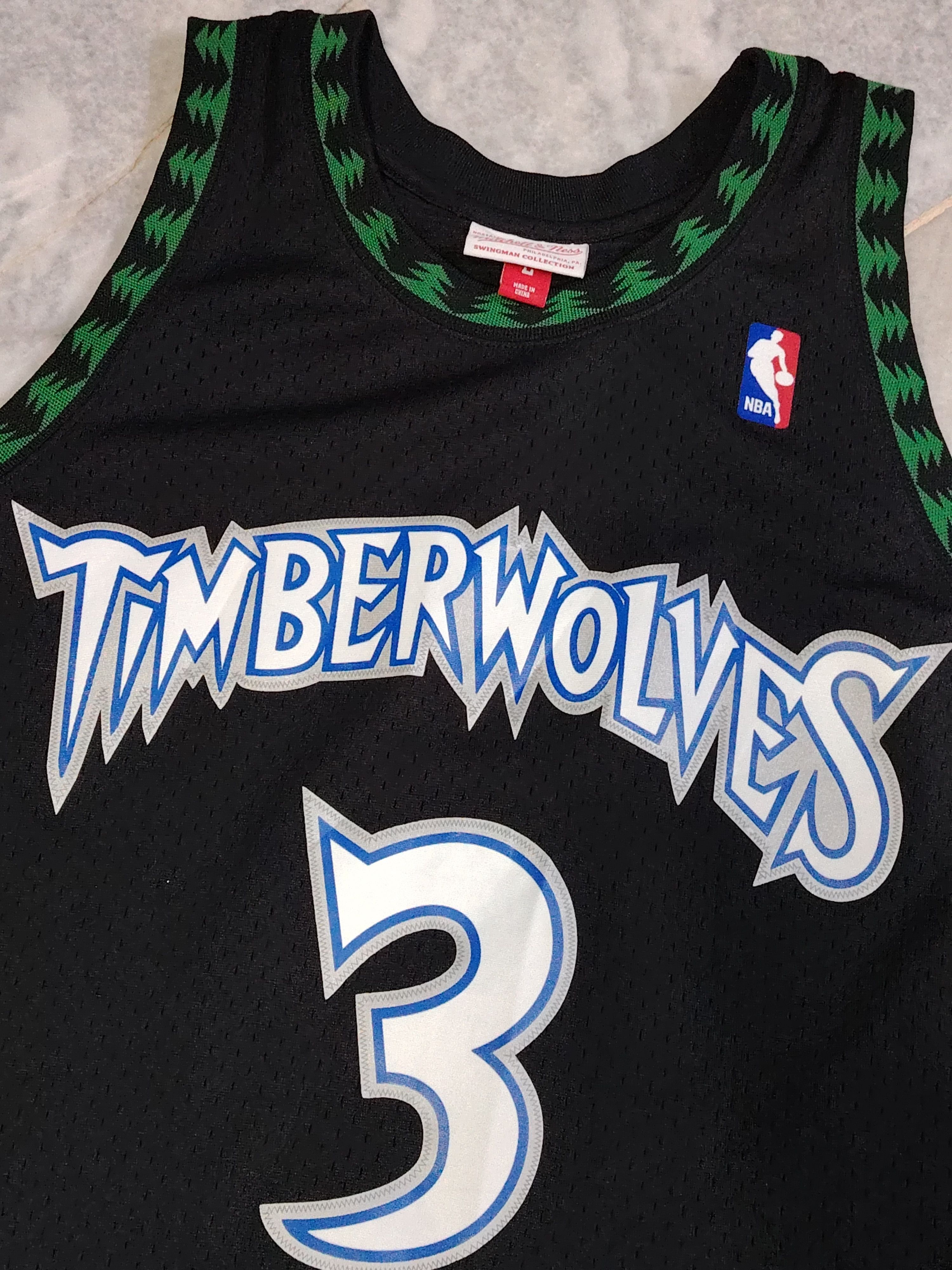 NBA Minnesota Timberwolves Stephon Marbury Mitchell Ness Jersey Size US L / EU 52-54 / 3 - 3 Thumbnail