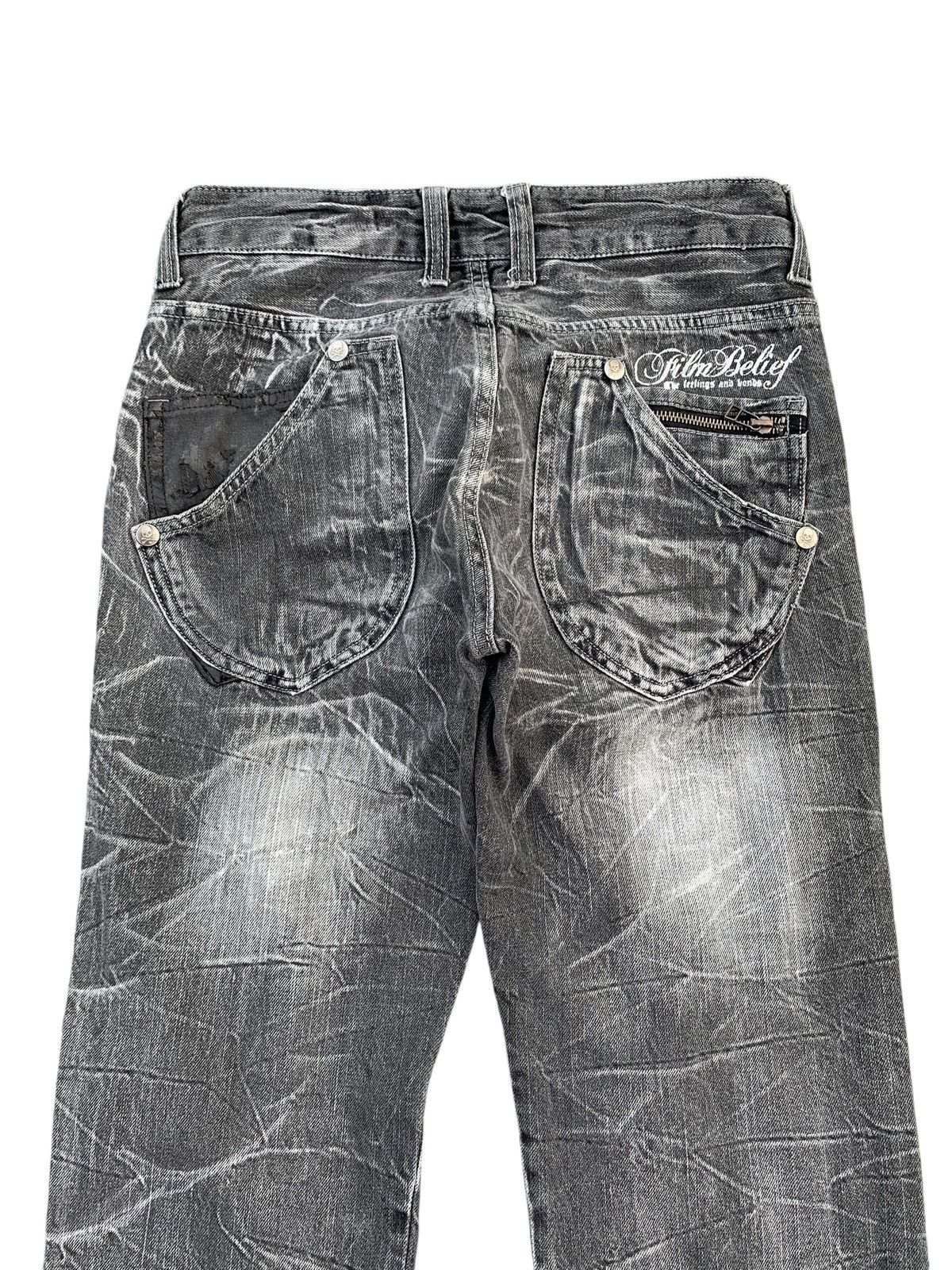 Kapital STUDED SKULL BONES WILD LIFE PUNK CLAWNMARK DISTRESSED DENIM Size US 29 - 7 Thumbnail
