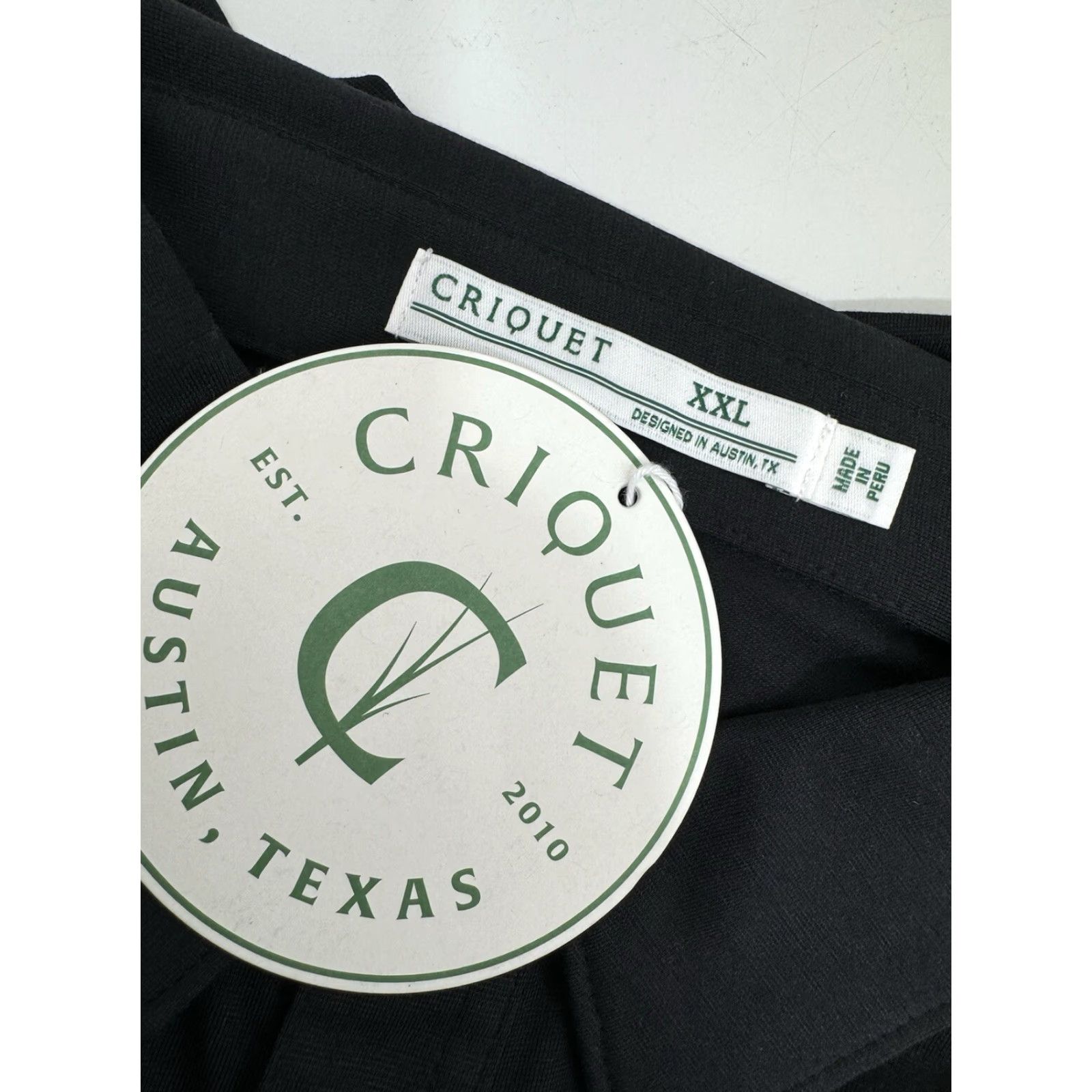 Vintage Criquet Austin - NEW w TAG - Embroidered Logo XXL Pocket Golf Polo Shirt Shirt Mens 2XL Black Embroidered Logo Golf Polo CQ20 Size US XXL / EU 58 / 5 - 4 Thumbnail