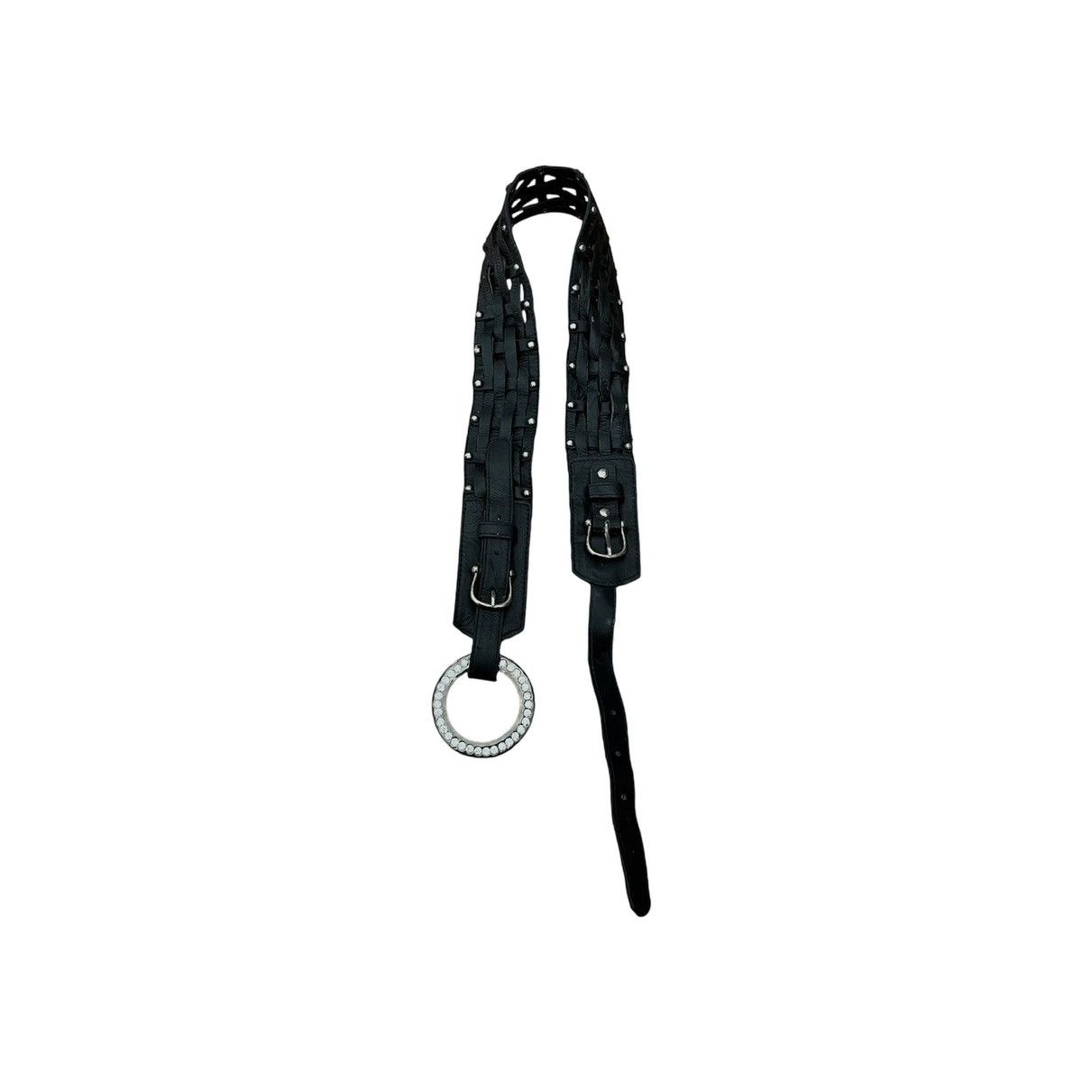 If Six Was Nine Black Rope Wide Crystal Belt Size ONE SIZE - 1 Thumbnail