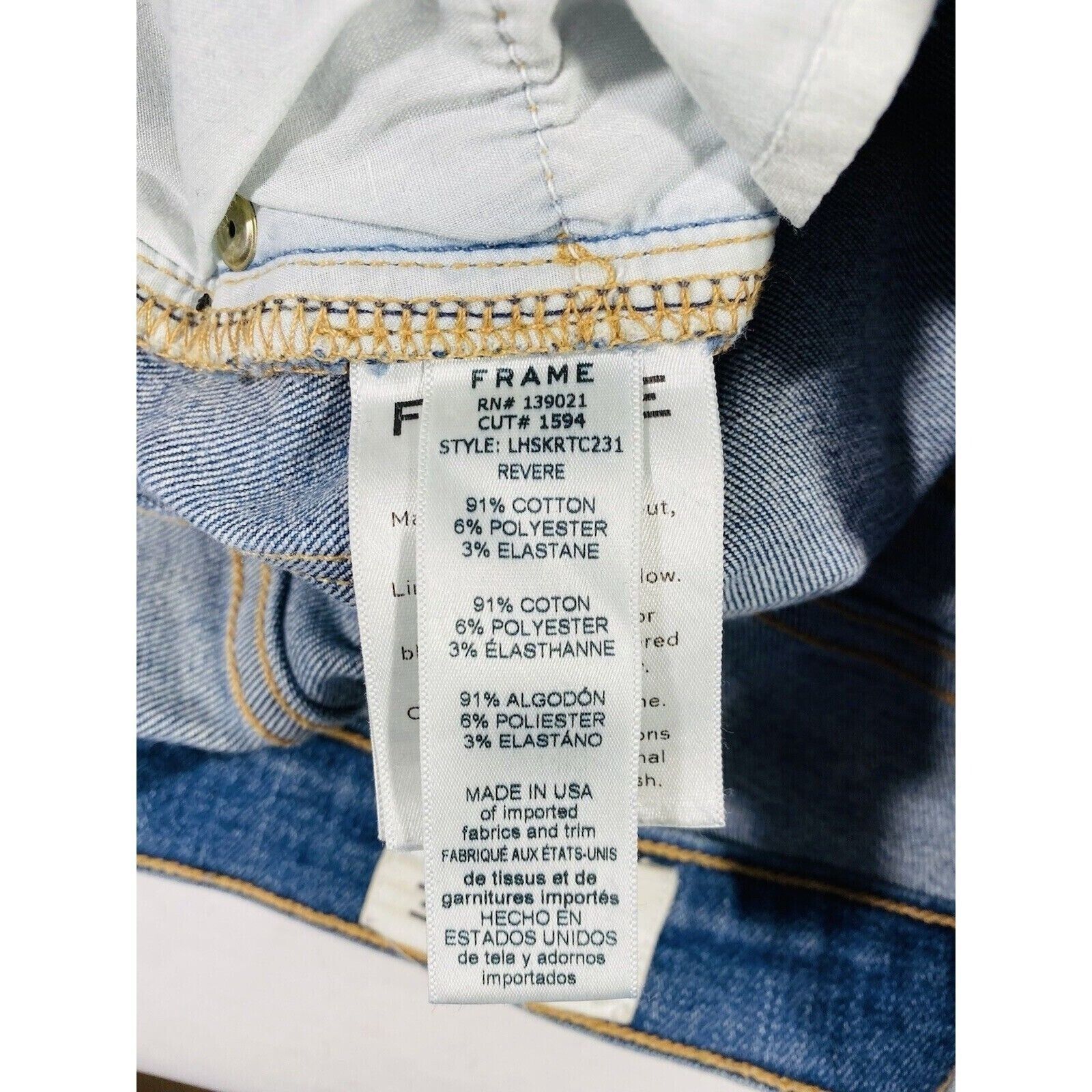 Frame FRAME Le High Skinny Jeans Womens Size 27 Raw Frayed Angle R Size 27" / US 4 / IT 40 - 8 Thumbnail