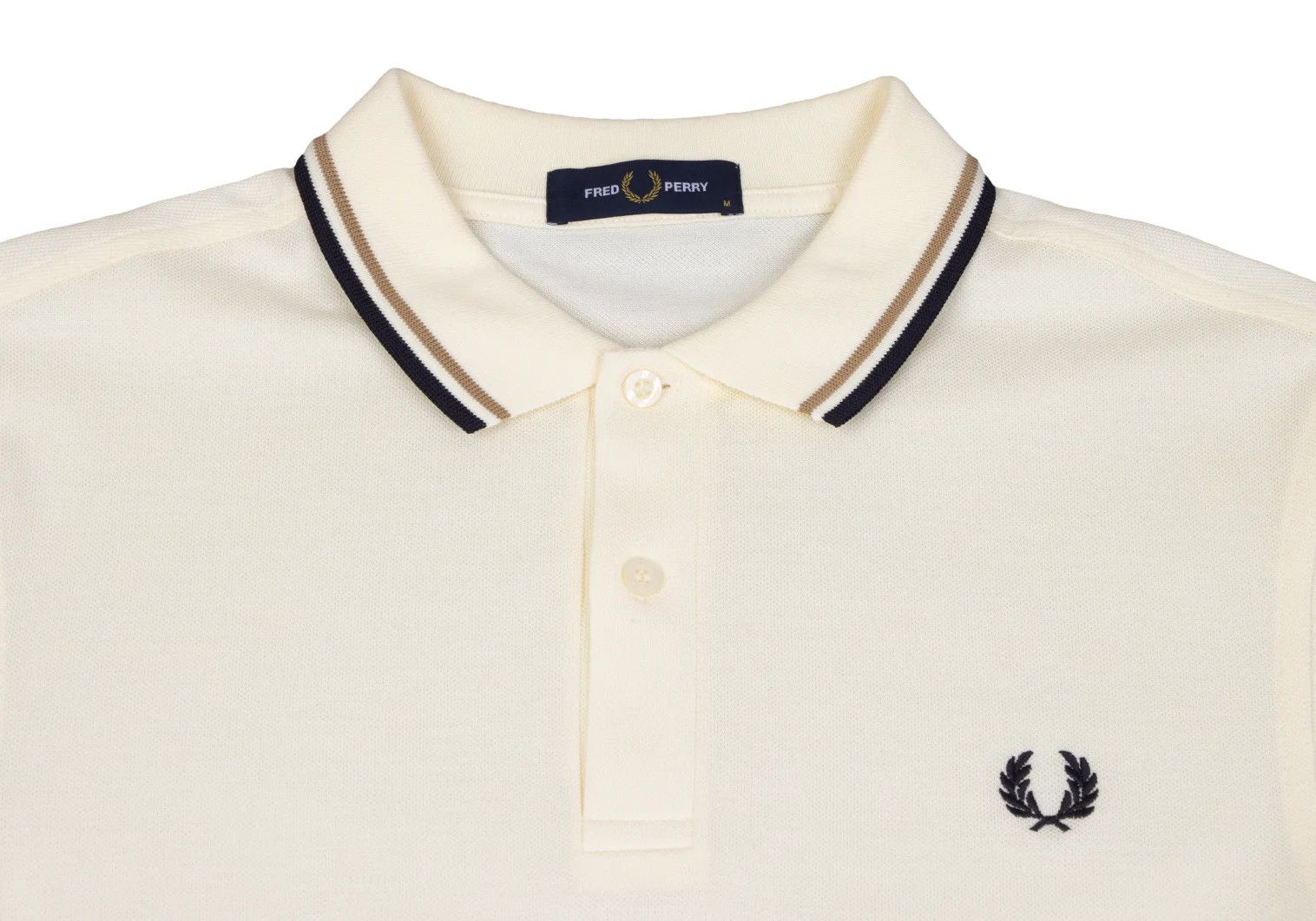 Fred Perry Embroidered Polo Shirt in Ivory Size M Size US M / EU 48-50 / 2 - 3 Thumbnail
