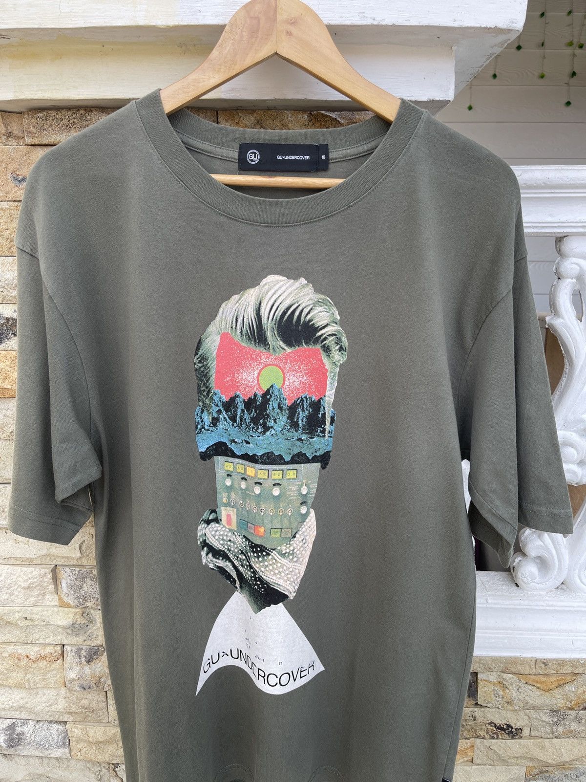 GU Rare🔥Undercover X Gu Army Green Tee Size US L / EU 52-54 / 3 - 2 Thumbnail