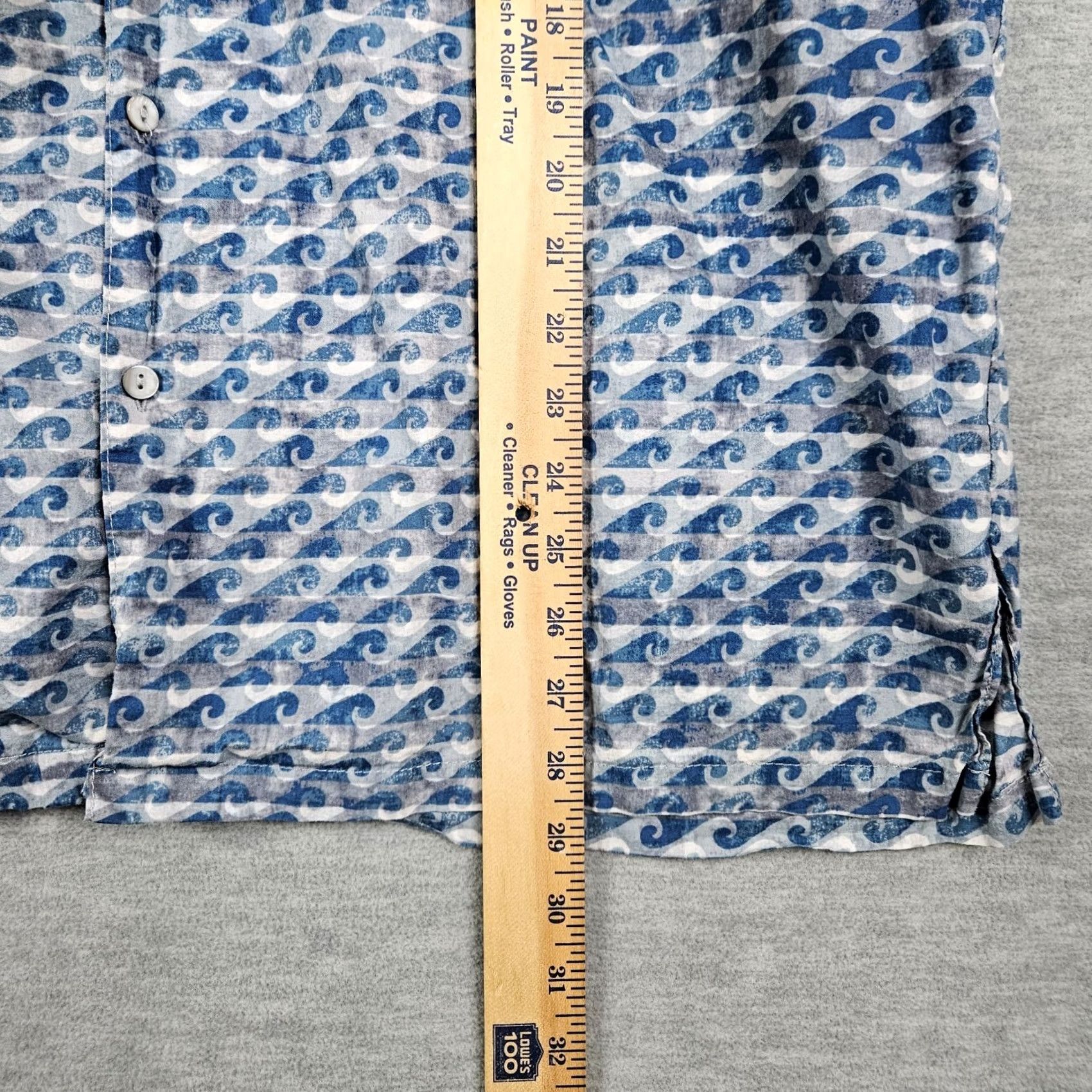 Tori Richard Tori Richard Blue Cotton Button-Up Shirt Short Sleeve L Mens Size L Collar-Down Pattern Solid Size US L / EU 52-54 / 3 - 4 Thumbnail