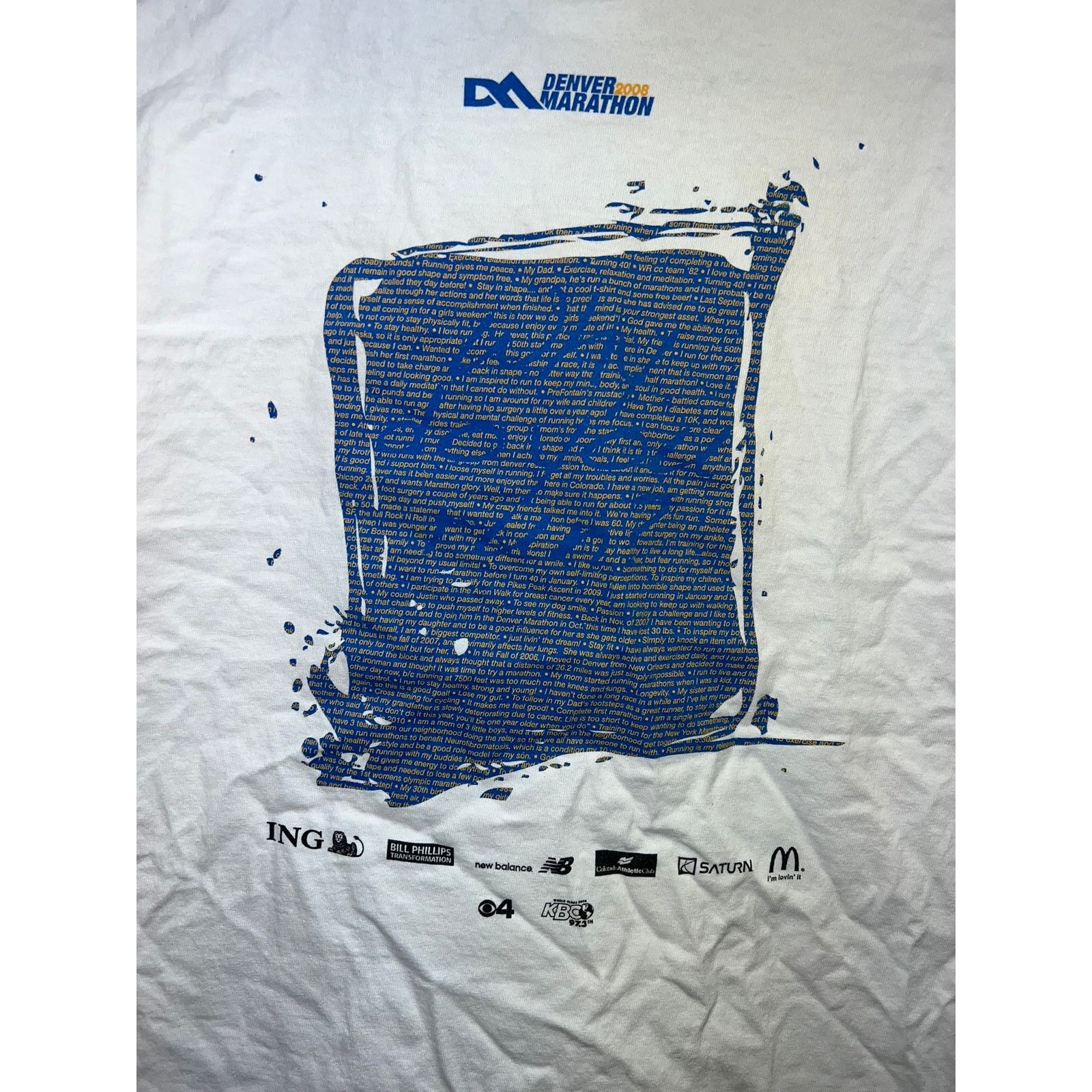 Hanes Denver Marathon Shirt DM 08 Running Run Colorado CO Shirt L Size US L / EU 52-54 / 3 - 7 Thumbnail
