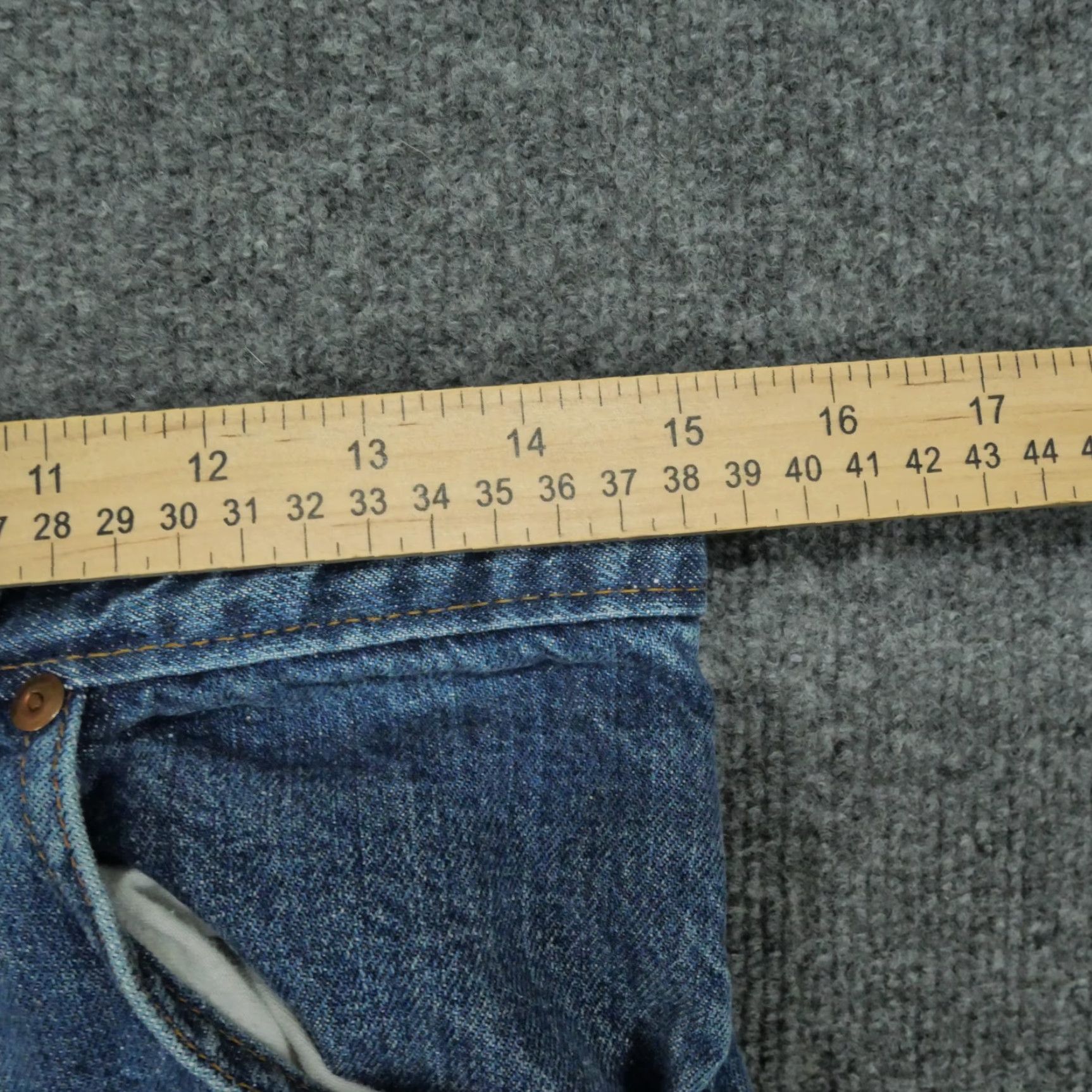Denime VINTAGE Gauchos Jeans Mens 30x30 Blue Denim Pants Faded Straight Leg 80s Size US 30 / EU 46 - 7 Thumbnail