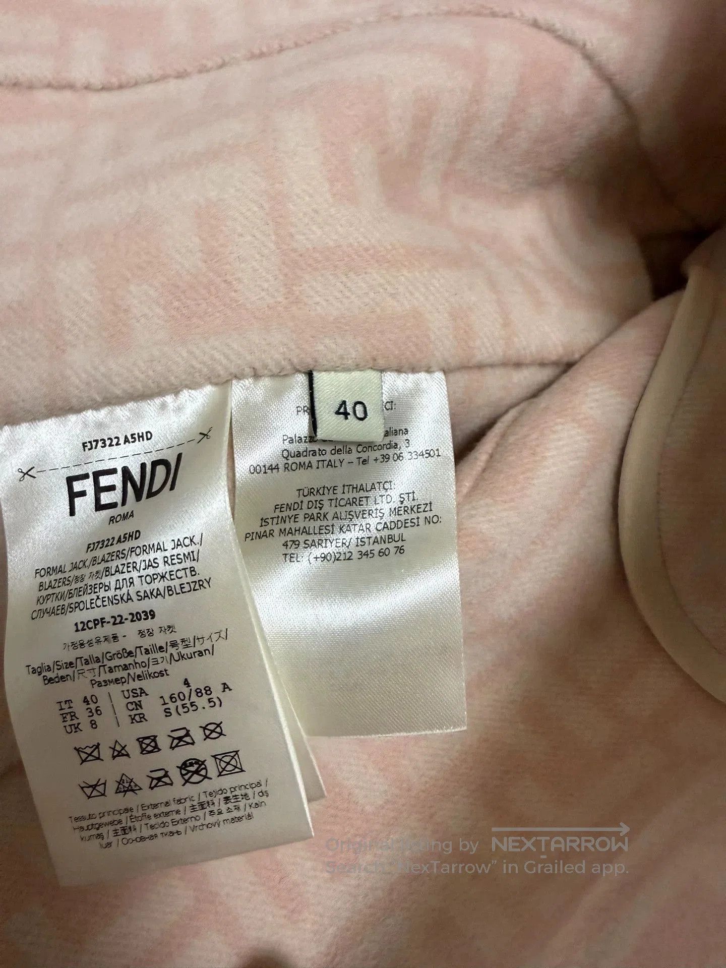 Fendi fendi pink long sleeve jacket for women. Size US M / EU 48-50 / 2 - 3 Thumbnail