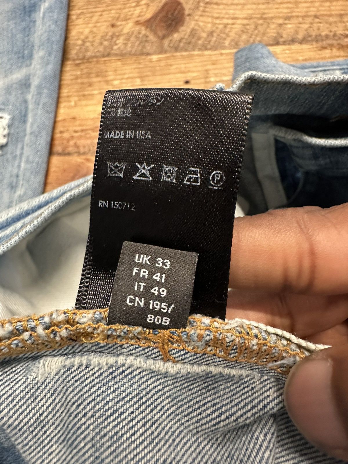 $385 NWT RtA BRYANY SINNERS LIGHT BLUE SKINNY JEANS 33