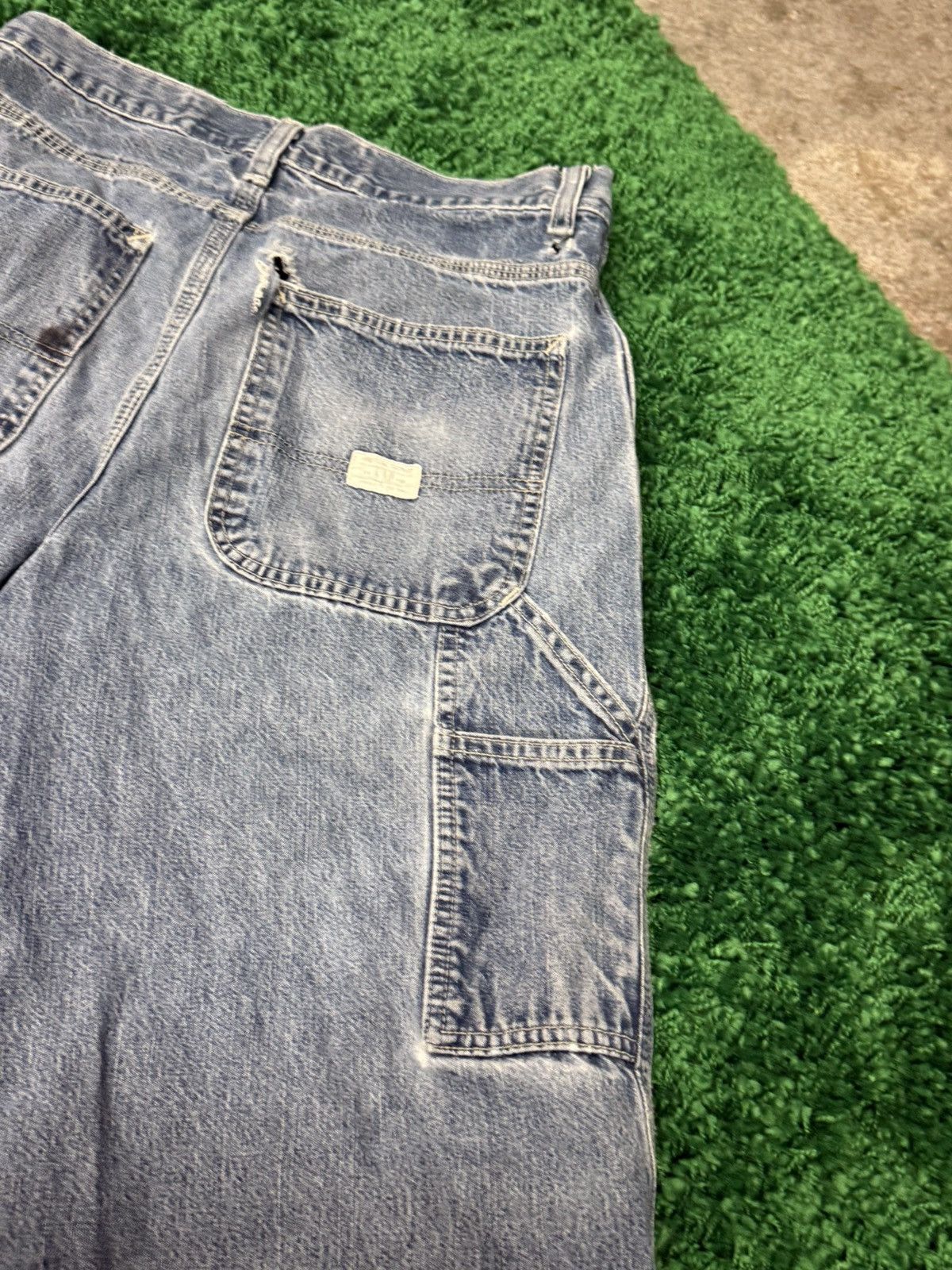 Gap 2004 Distressed Thrashed Vintage Gap Carpenter Jeans 31 x 30 Size US 31 - 4 Thumbnail