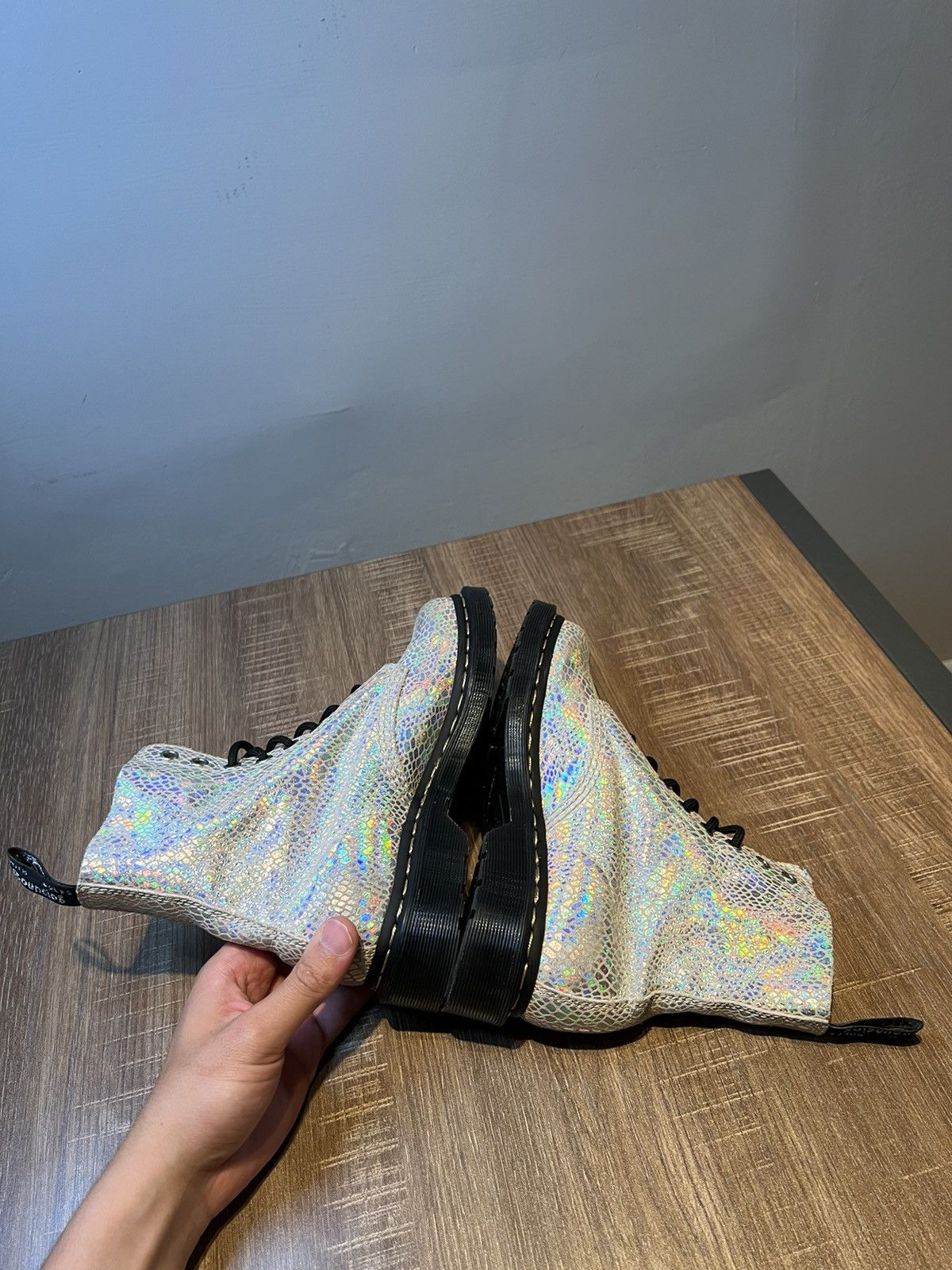Dr. Martens Dr Martens 1460 Pascal Snake Metallic Leather Boots Size 7 Size US 7 / IT 37 - 5 Thumbnail