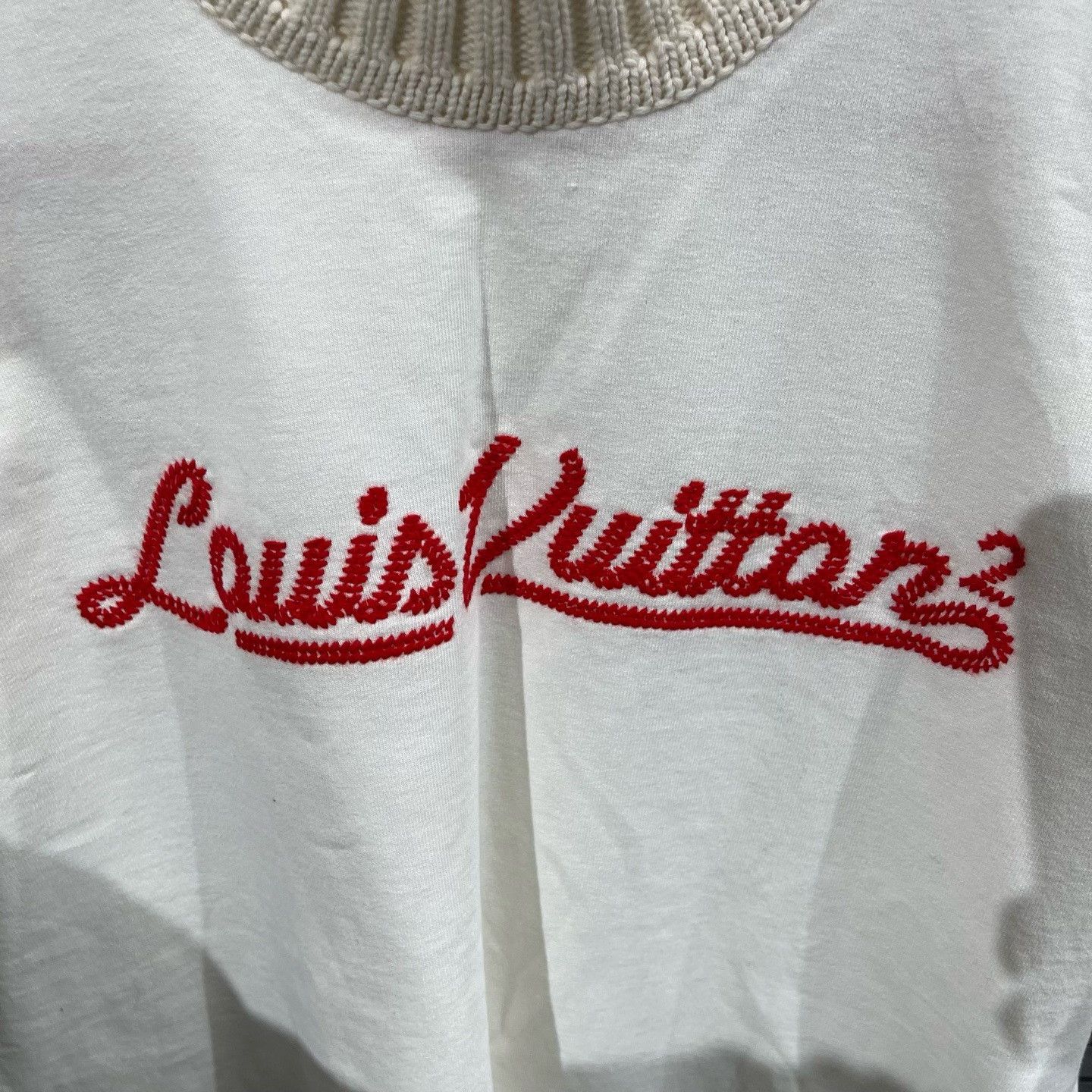 Louis Vuitton Louis Vuitton Knit Collar Signature Logo Embroidery T-Shirt Size US XS / EU 42 / 0 - 4 Thumbnail