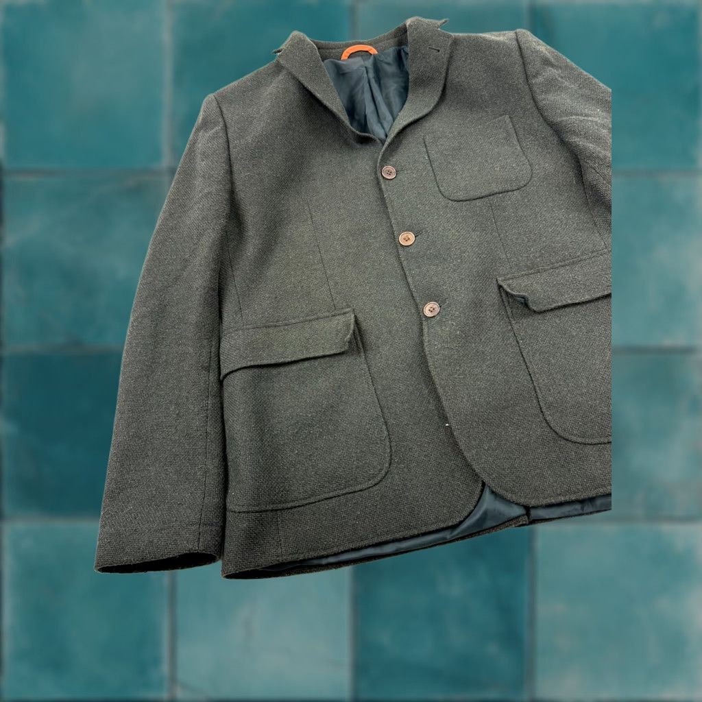 Vintage AFIELD Mens Gray Wool-Blend Tweed 3-Button Single-Breasted Sport Coat Jacket M Size US M / EU 48-50 / 2 - 1 Thumbnail