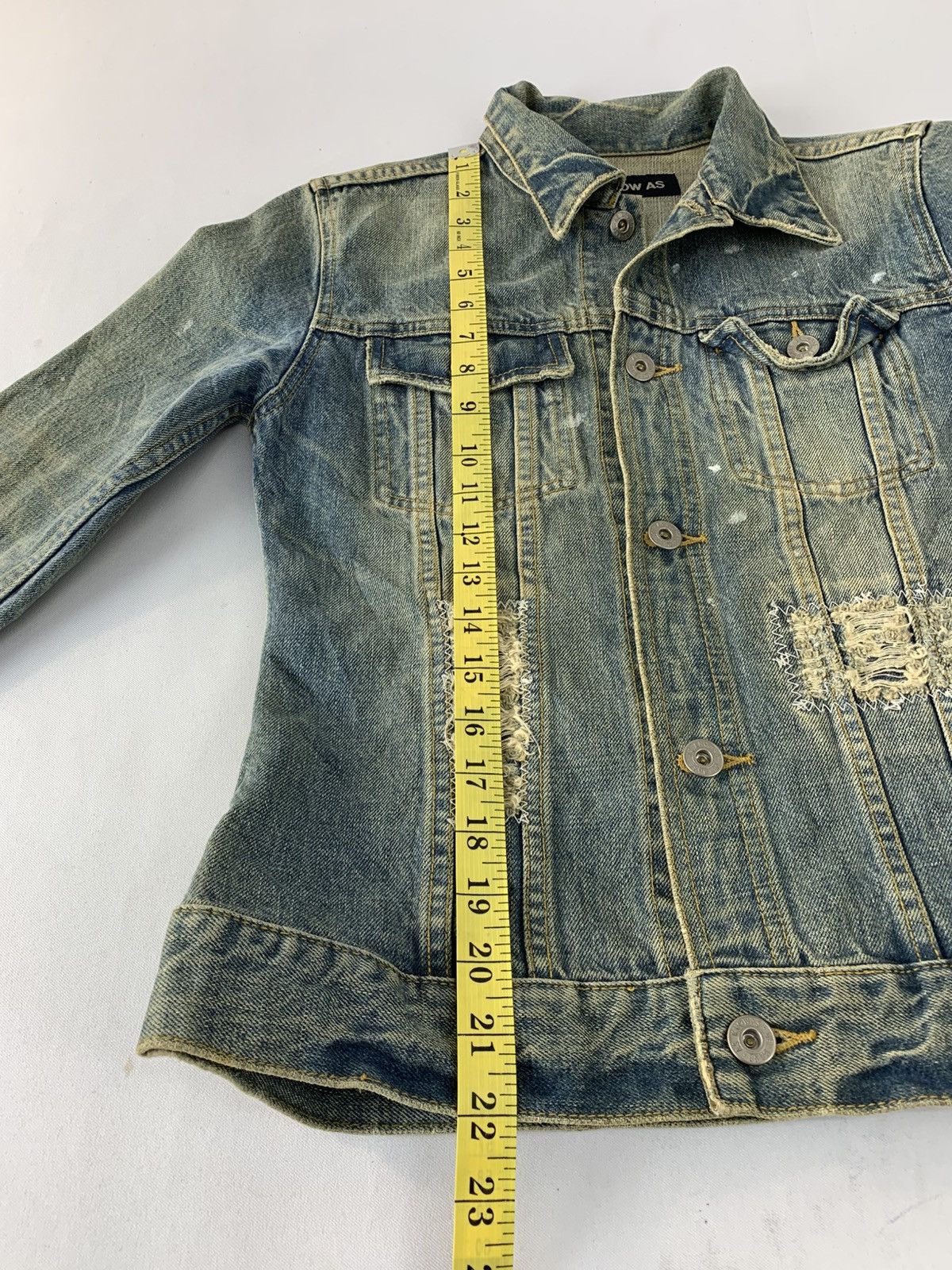 Other As Know As Indigo Distressed Denim Jacket Double Pocket Size XS / US 0-2 / IT 36-38 - 13 Thumbnail