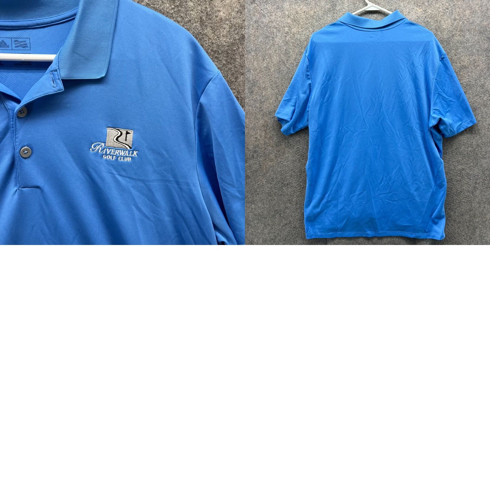 Adidas Adidas Polo Shirt Mens XL Blue Golf Club Logo Short Sleeve Collared Button Shirt Size US XL / EU 56 / 4 - 9 Thumbnail