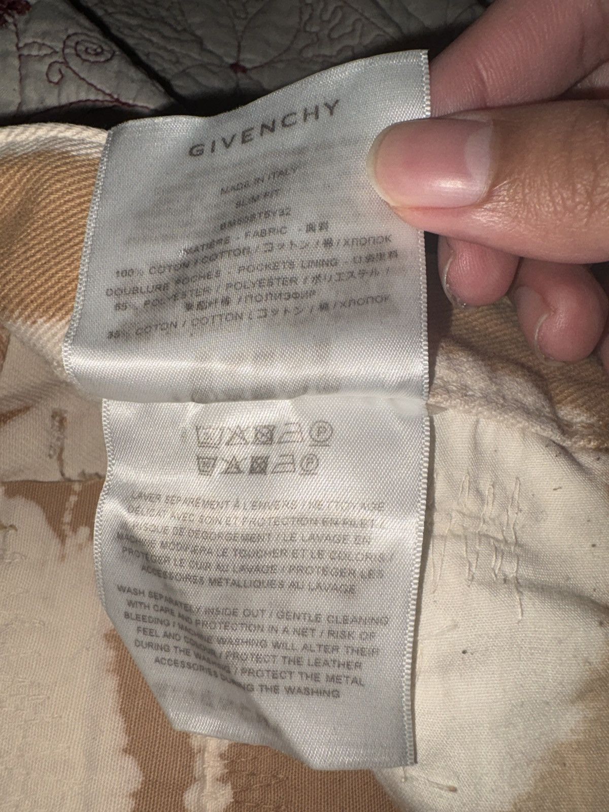 Givenchy Givenchy Slim-Fit Tapered Distressed Tie-Dyed Jeans Size US 31 - 6 Thumbnail