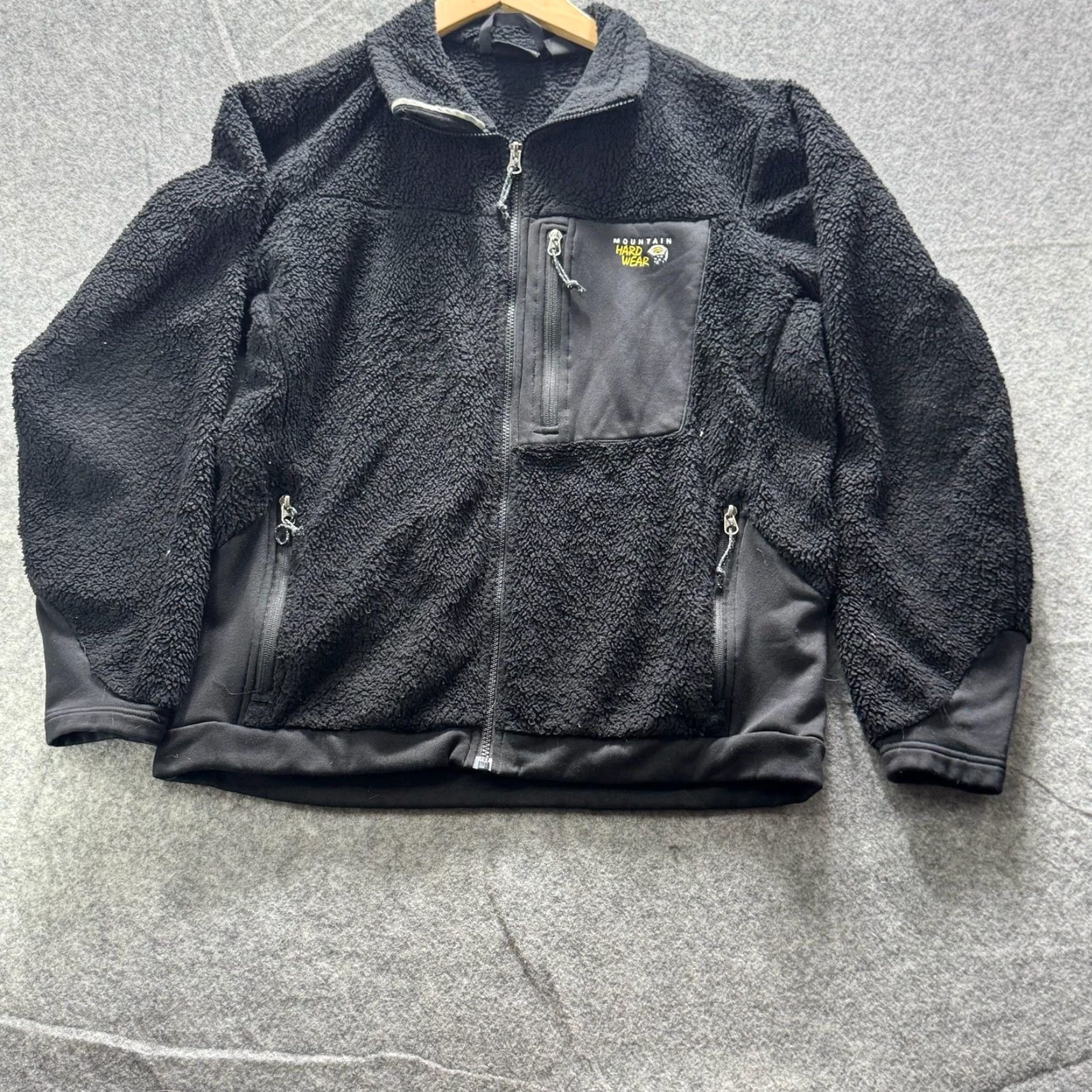 Mountain Hardwear Mountain Hardwear Jacket Womens Large Black Sherpa Fleece Full Zip Hiking Warm Winter Size L / US 10 / IT 46 - 2 Thumbnail