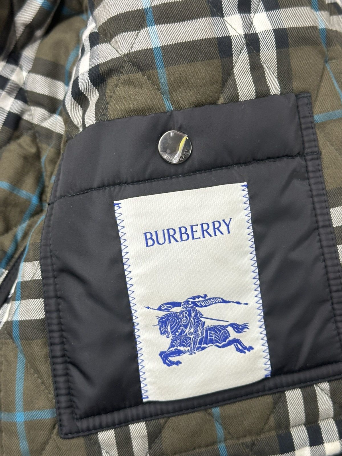 Burberry Burberry Quilted Jacket - Green Plaid Print Size US L / EU 52-54 / 3 - 2 Thumbnail