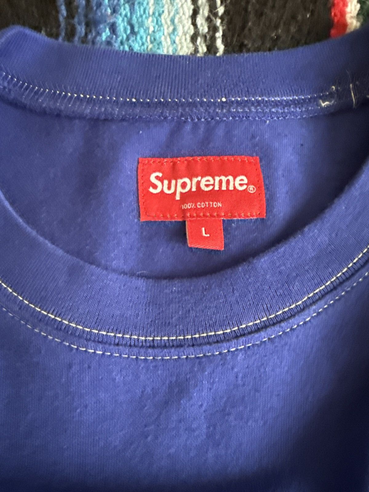 Supreme Contrast Stitch Pocket Tee | Grailed