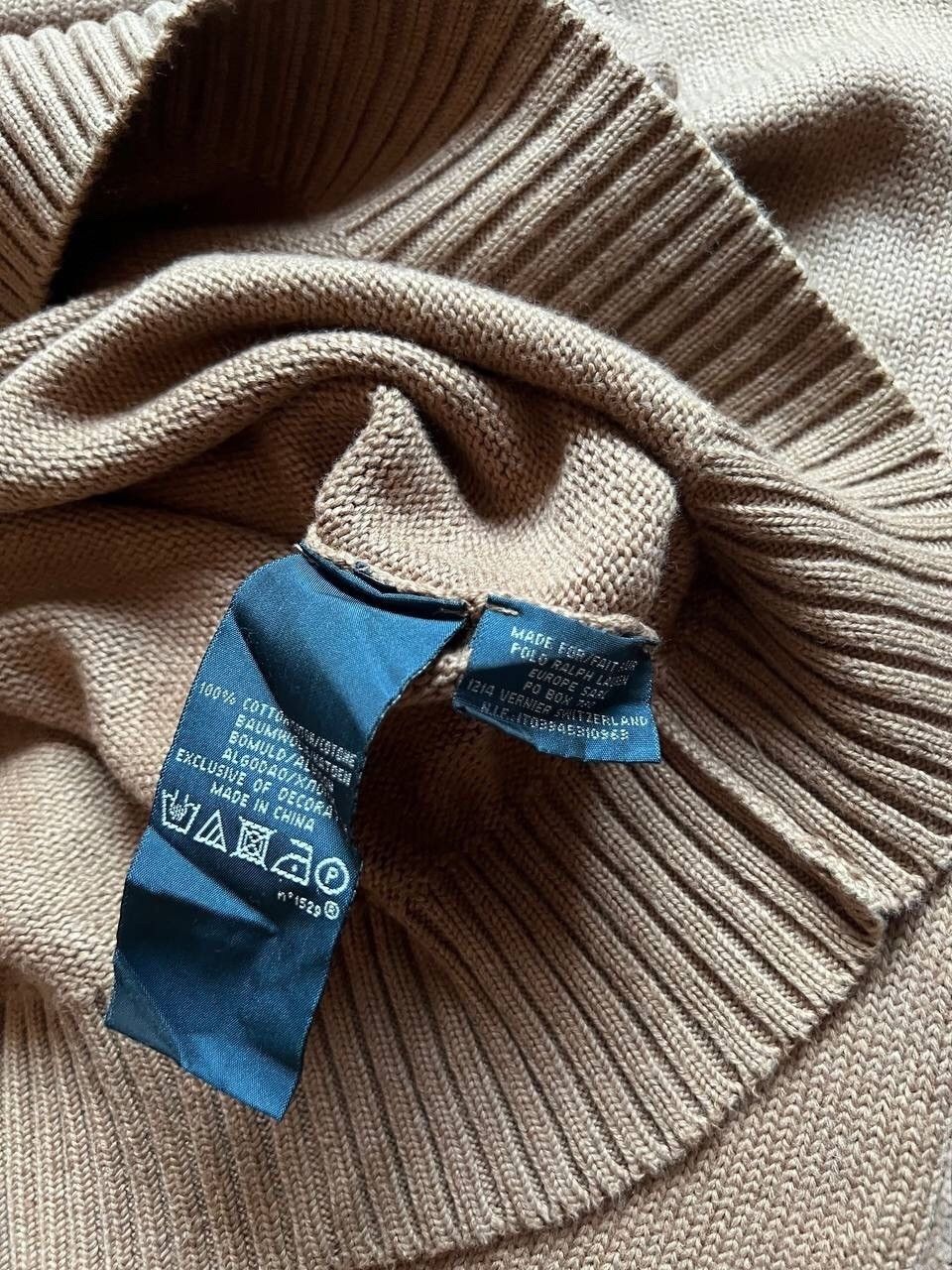 Polo Ralph Lauren VINTAGE COTTON Quarter Zip 1/4 Sweater Heavy Knit Size US L / EU 52-54 / 3 - 4 Thumbnail