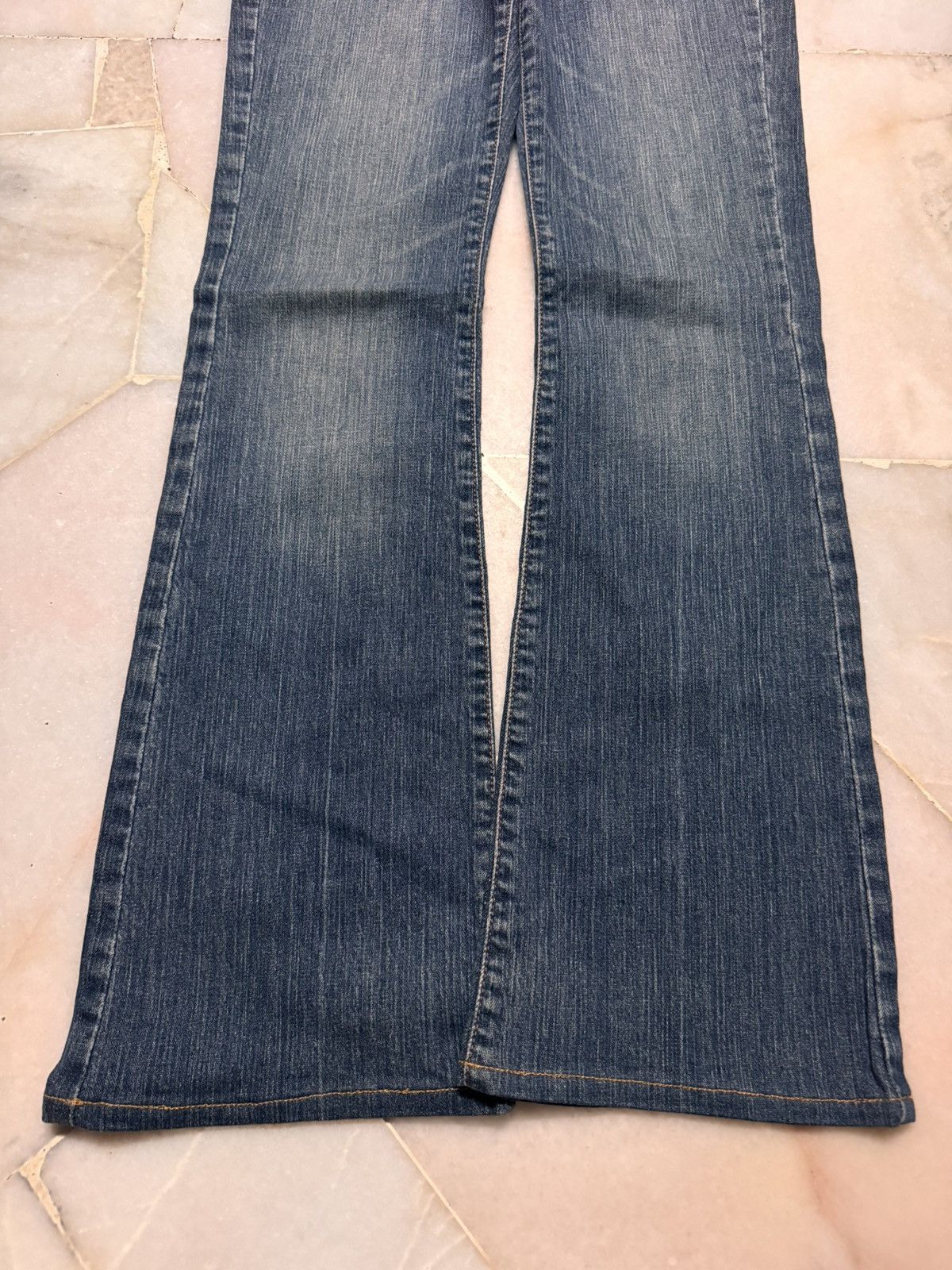 Japanese Brand VINTAGE 1990s BELL BOTTOM BOOTCUT ABERCROMBIE WHISKERS Size US 27 - 4 Thumbnail
