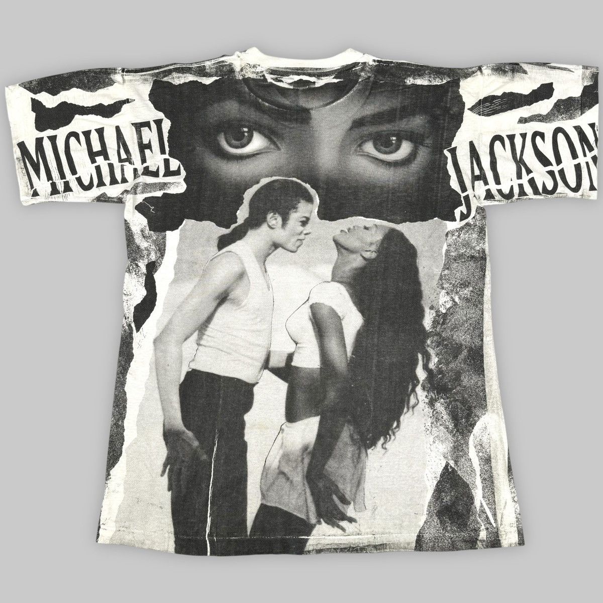 Vintage 1992 Michael Jackson Naomi Campbell All Over T Shirt