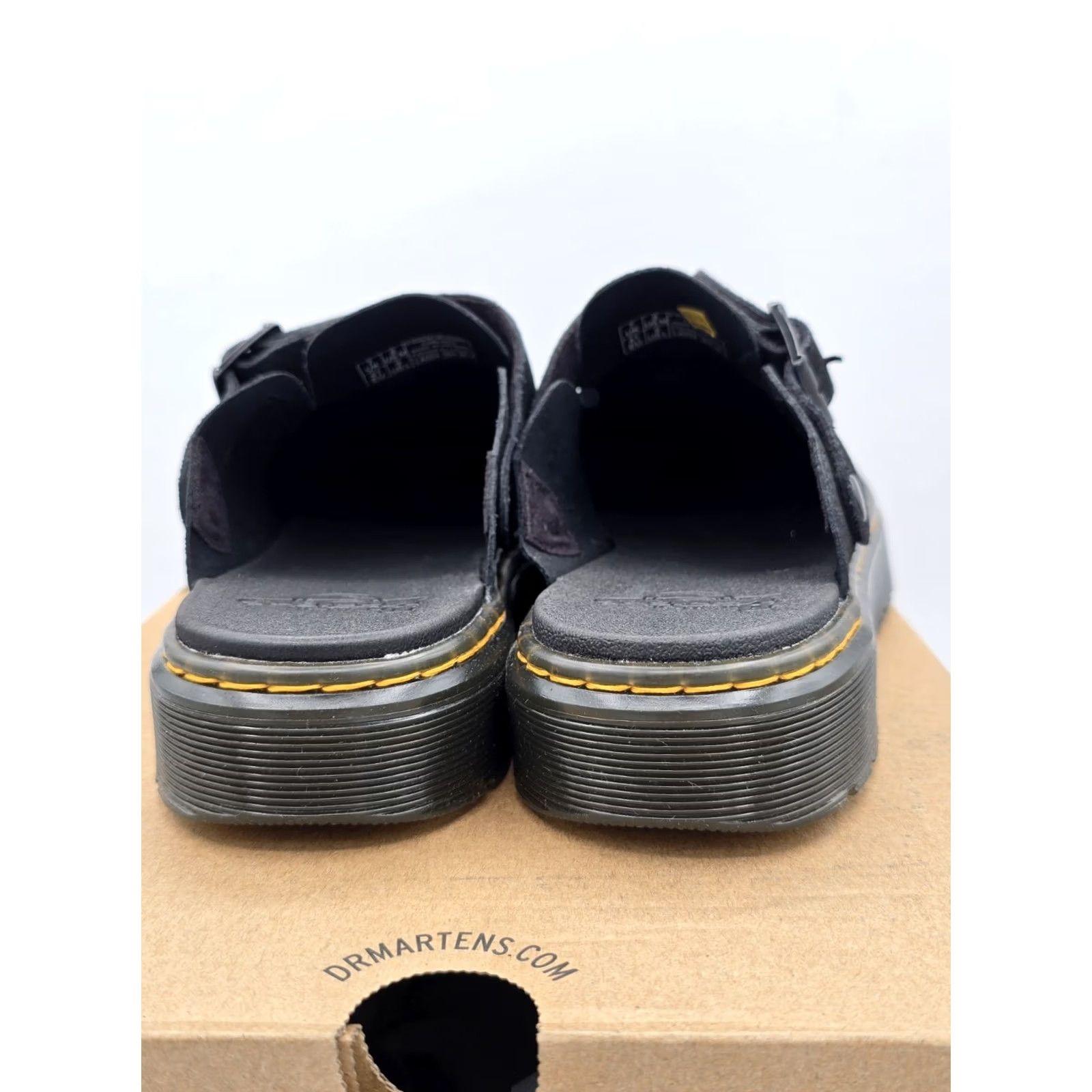 Dr. Martens Dr. Martens Carlson Z2482* Women's Black Suede Slingback Mule Sandals Size 9 M - Sandal, Slingback, Suede, Black, Carlson, Z2482* Size US 9 / IT 39 - 7 Thumbnail