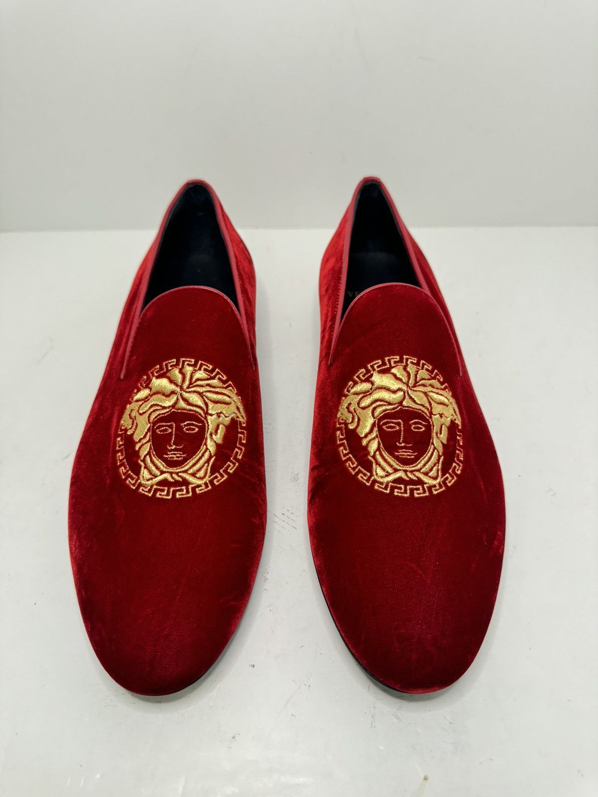 Versace Versace Medusa Red Velvet Loafers Size 44.5 SOLD OUT Size US 11.5 / EU 44-45 - 1 Thumbnail